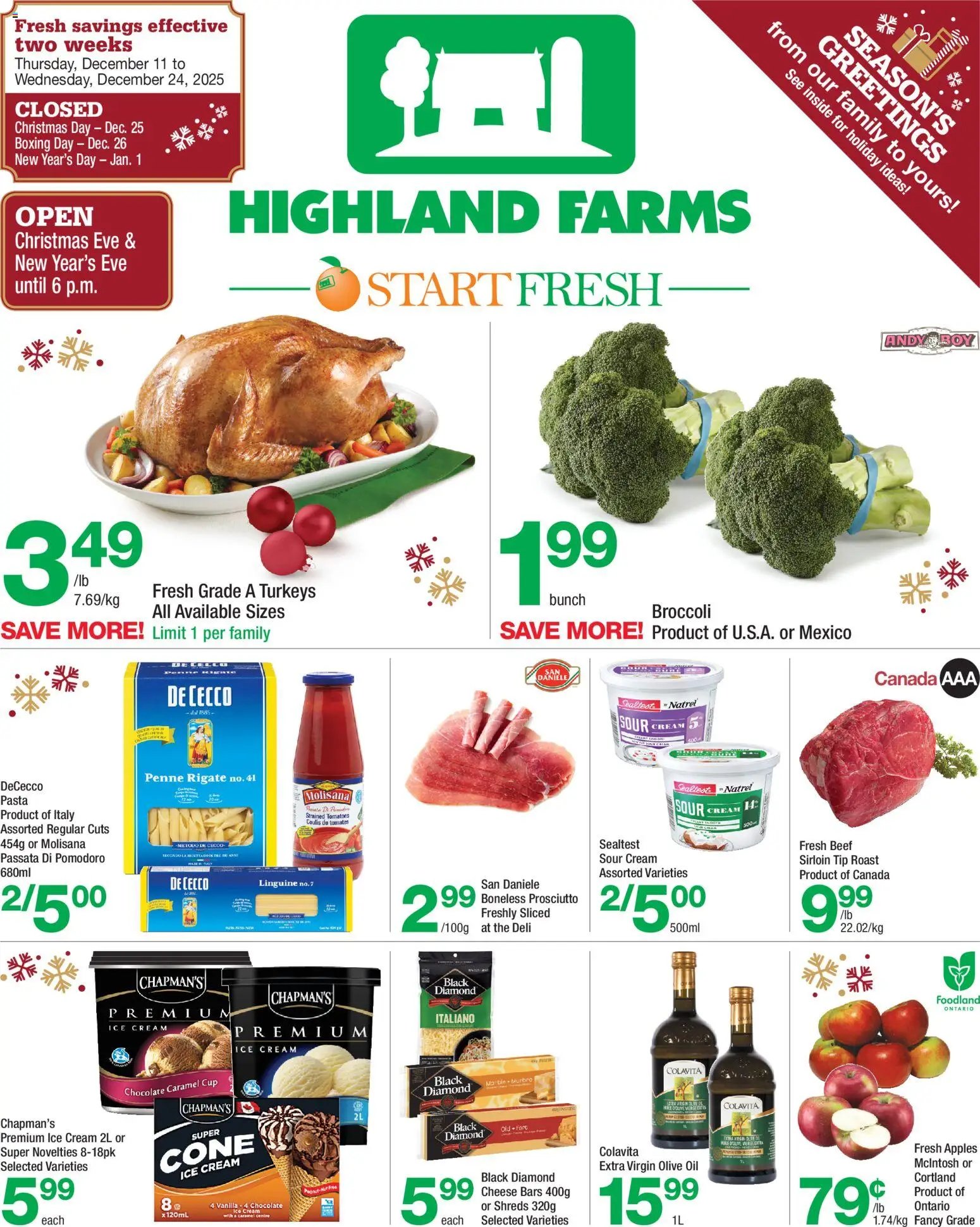 Highland Farms weekly flyer / circulaire (2025-12-11 - 2025-12-24) | 1