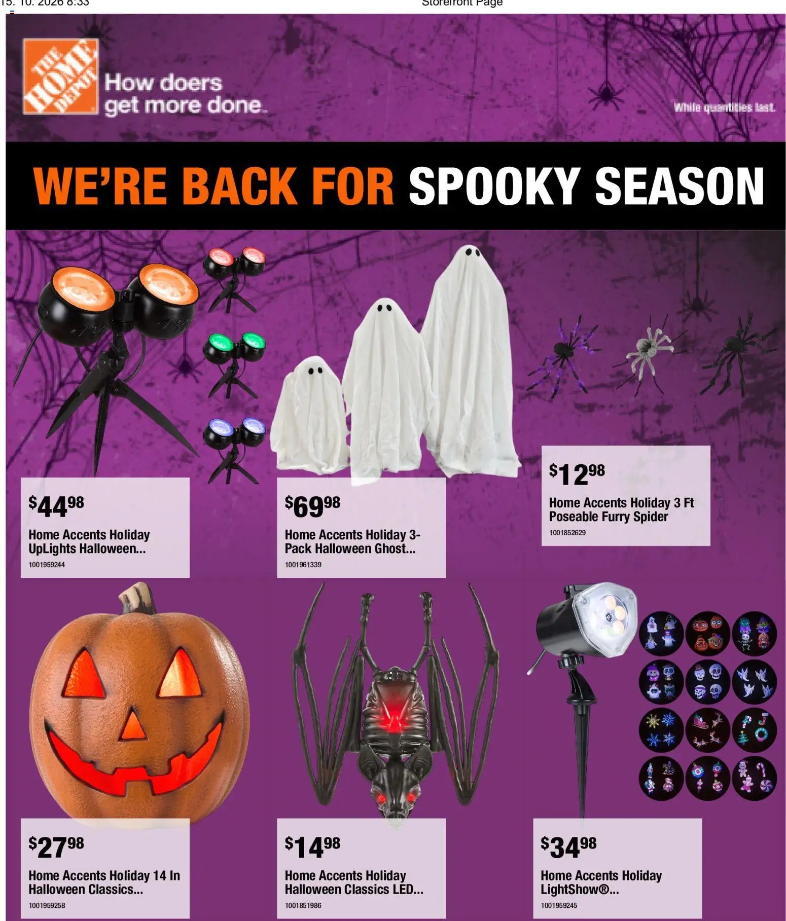 Home Depot flyer - Halloween