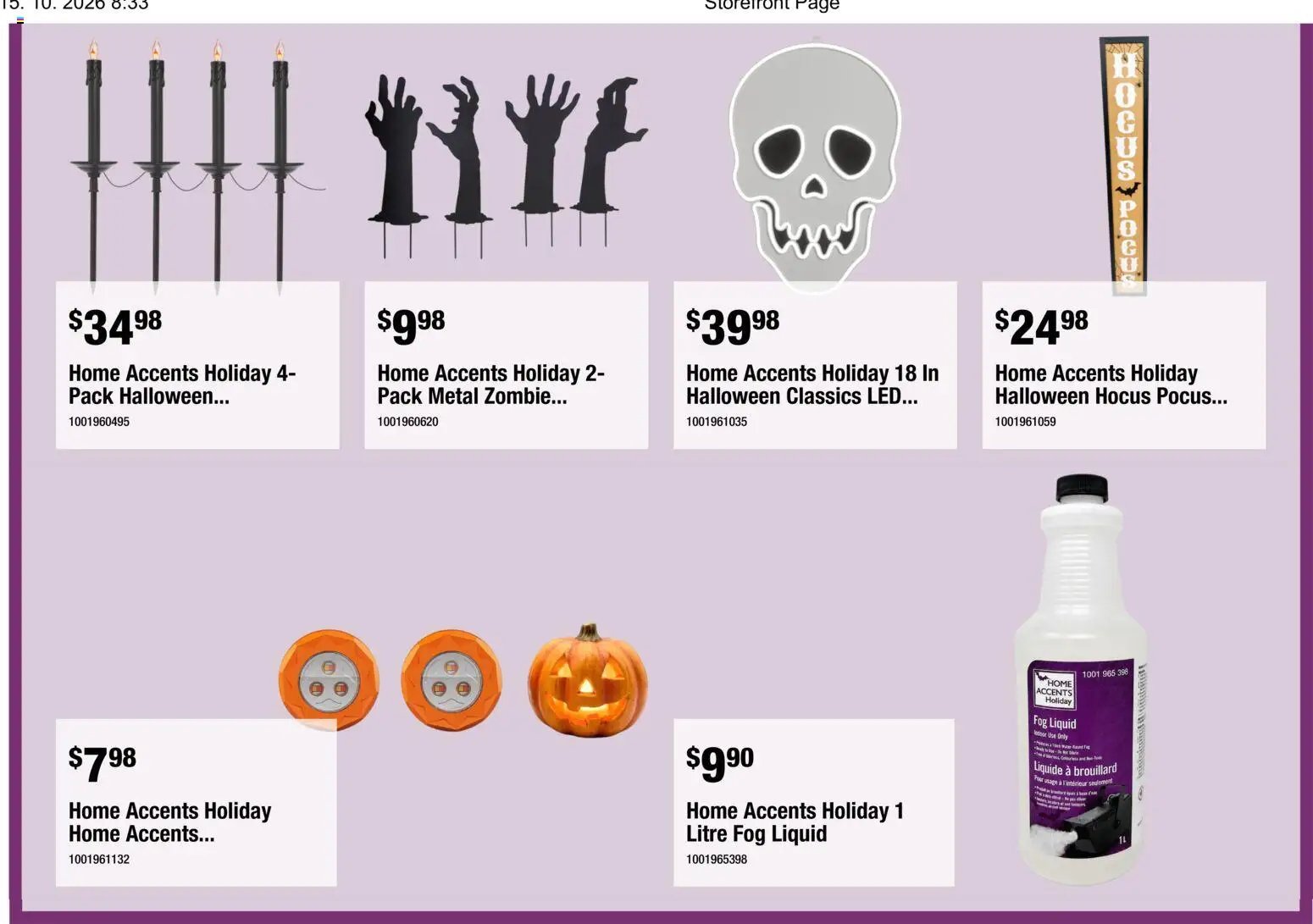 Home Depot flyer - Halloween