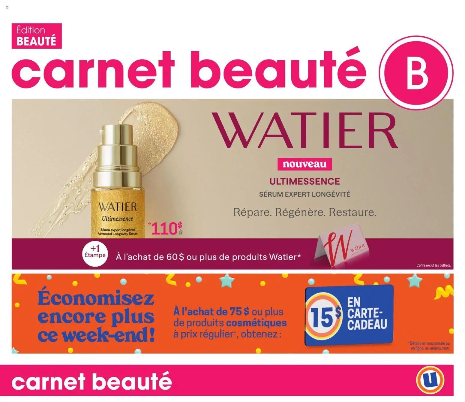 Uniprix - Carnet beauté
