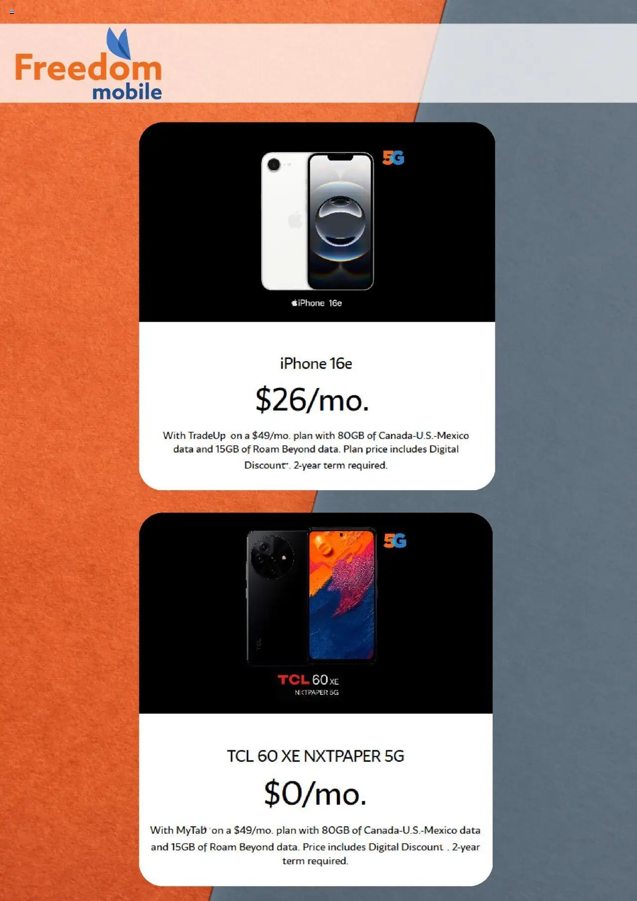 Freedom Mobile flyer / circulaire