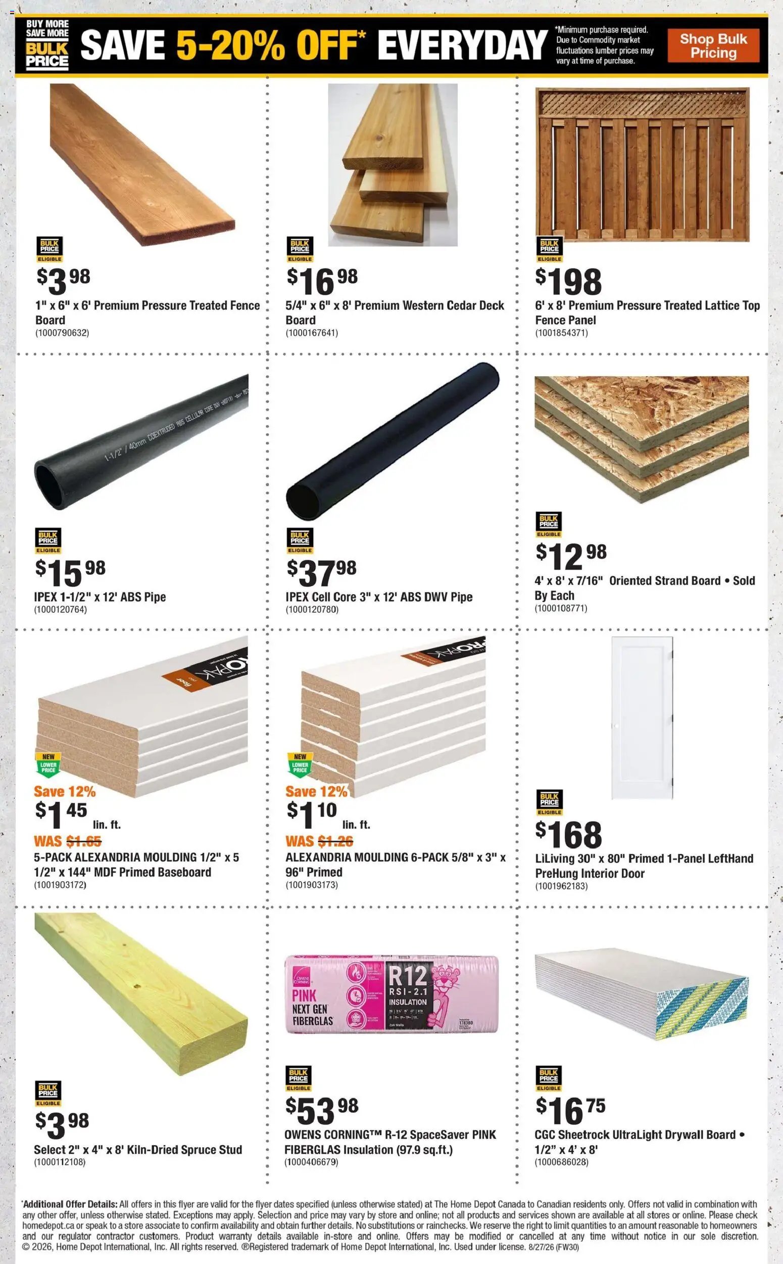 Home Depot weekly flyer / circulaire