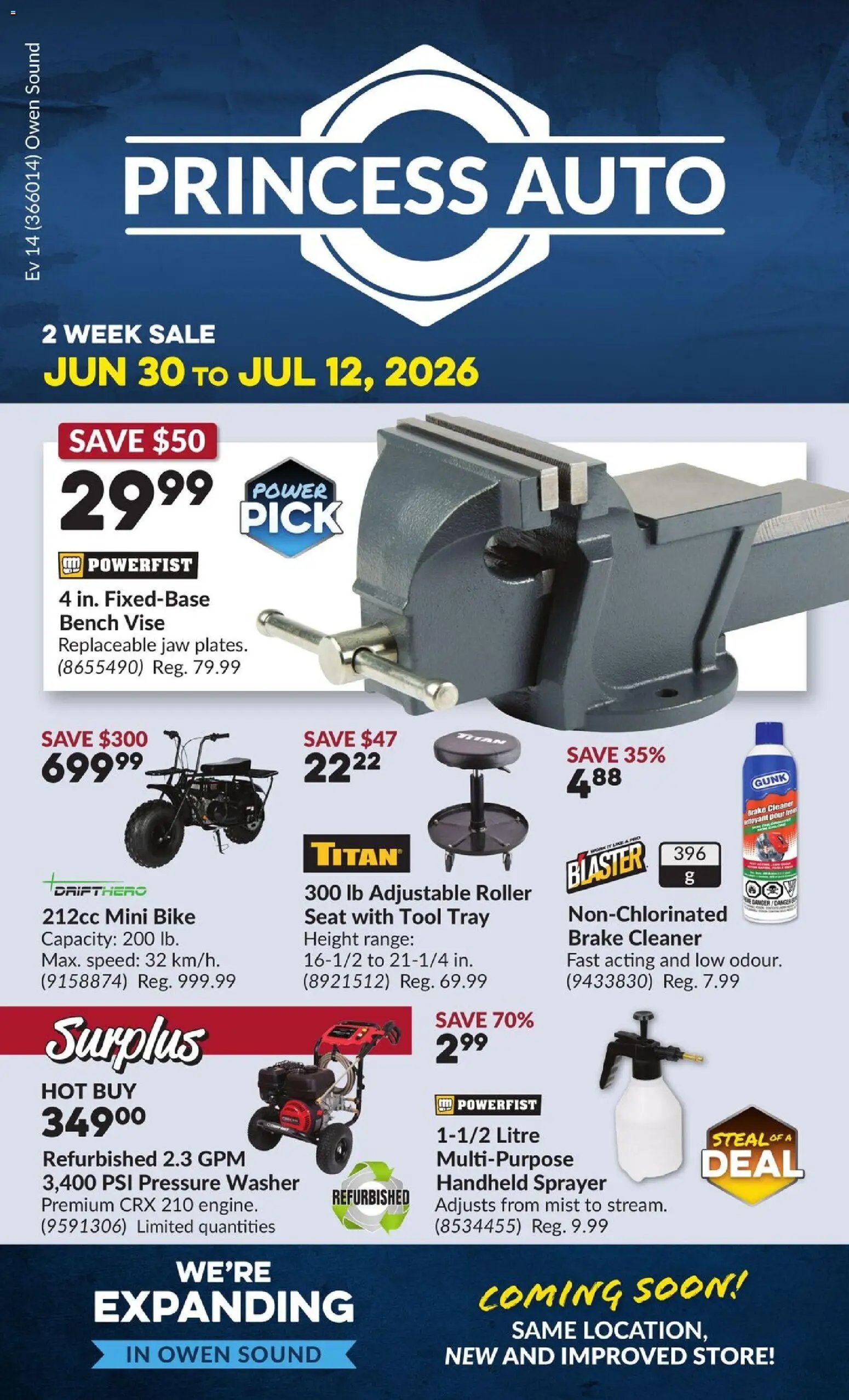 Princess Auto flyer - 2 Week Sale!