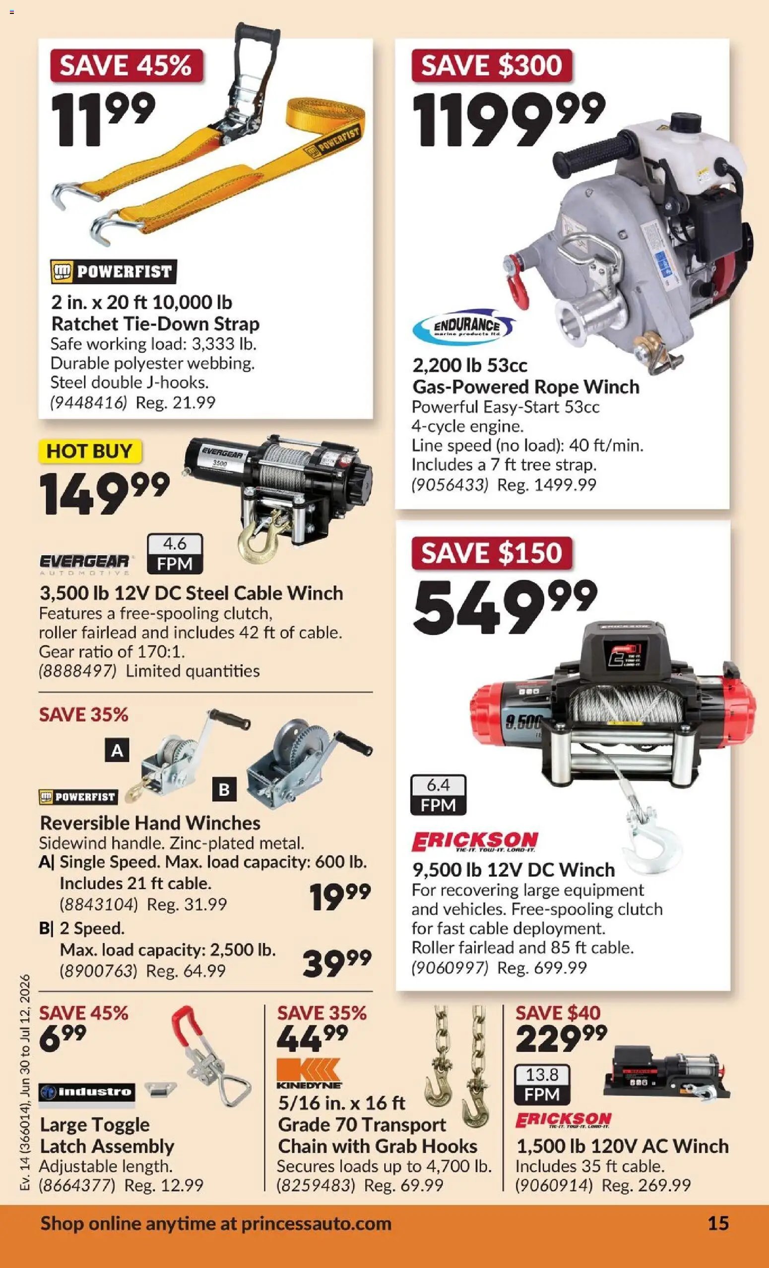 Princess Auto flyer - 2 Week Sale!