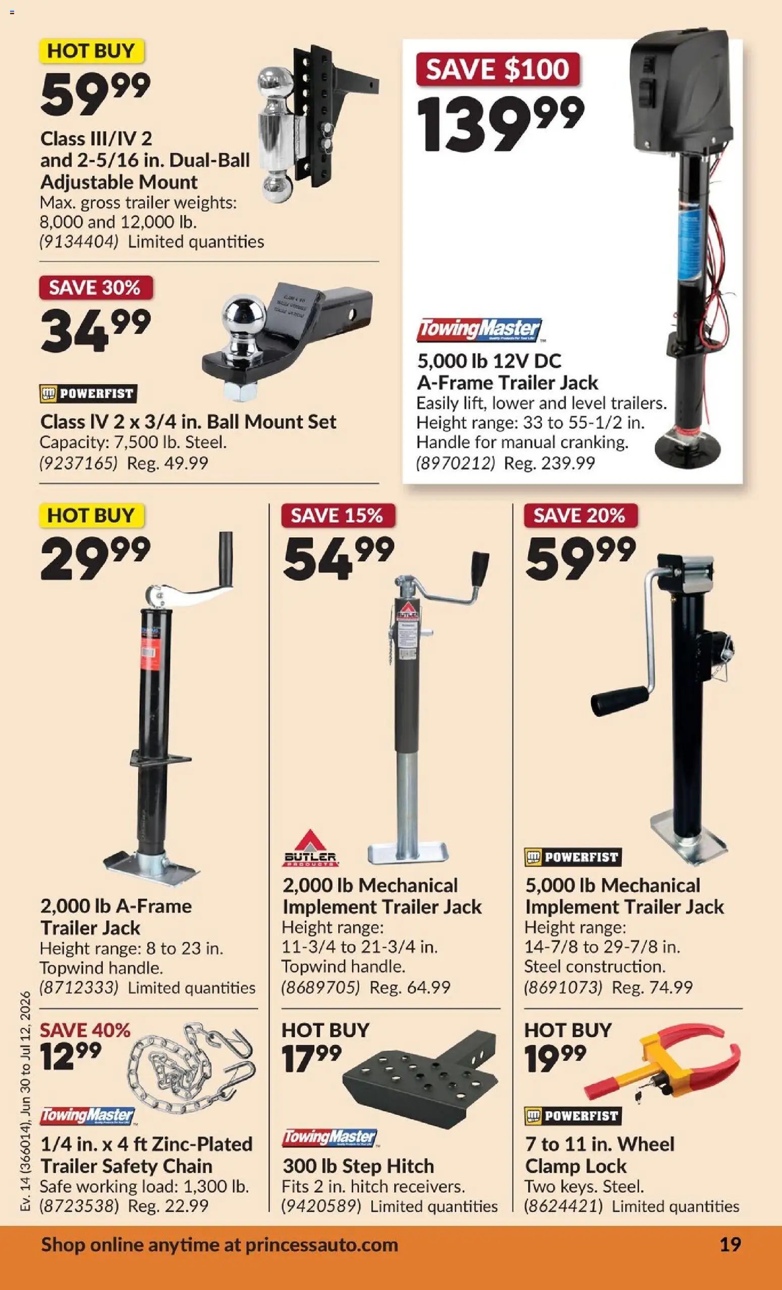 Princess Auto flyer - 2 Week Sale!