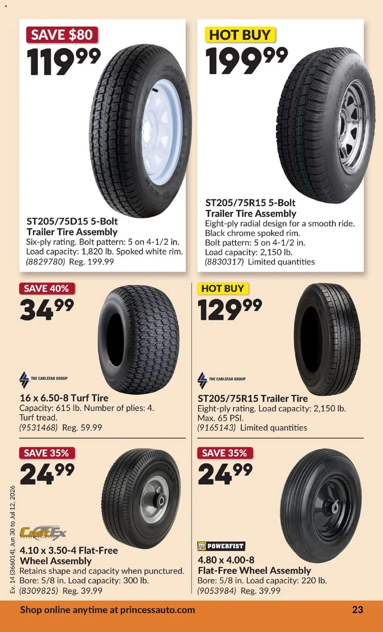Princess Auto flyer - 2 Week Sale!