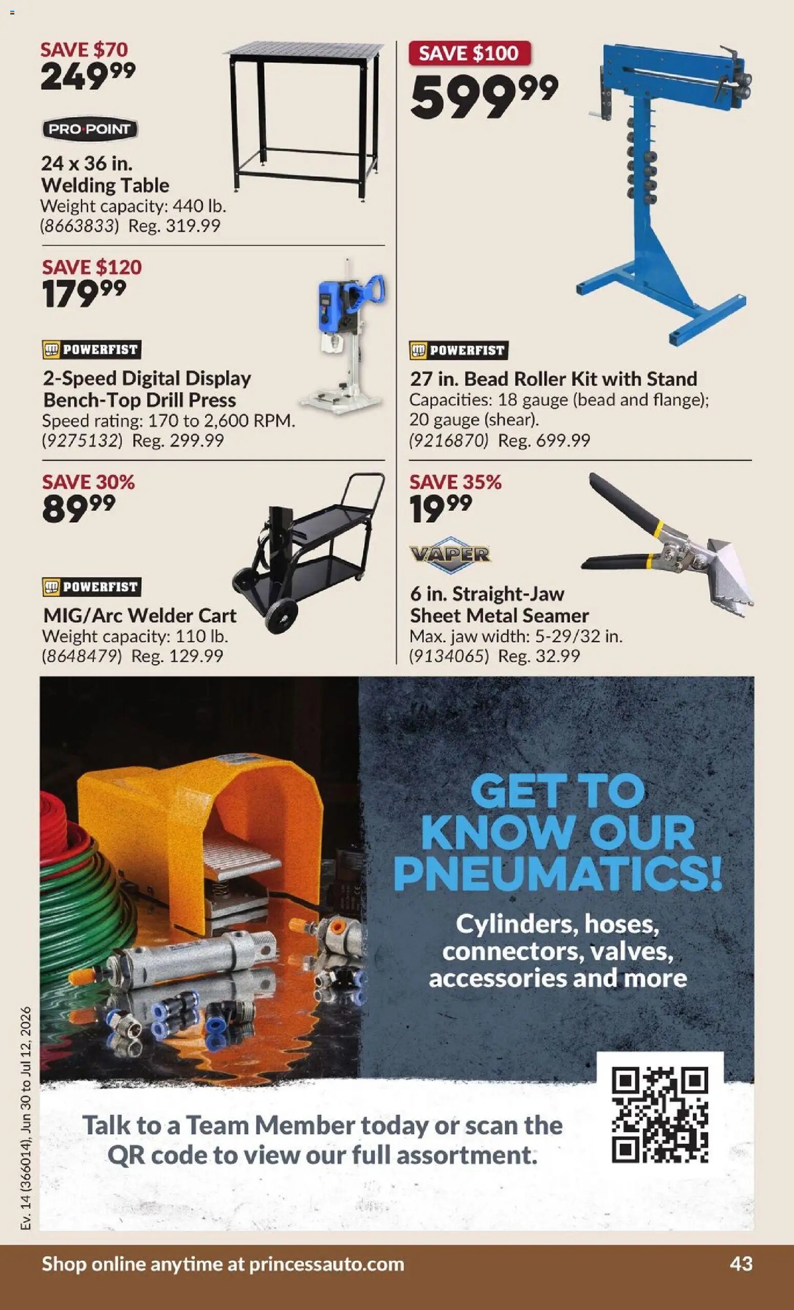 Princess Auto flyer - 2 Week Sale!
