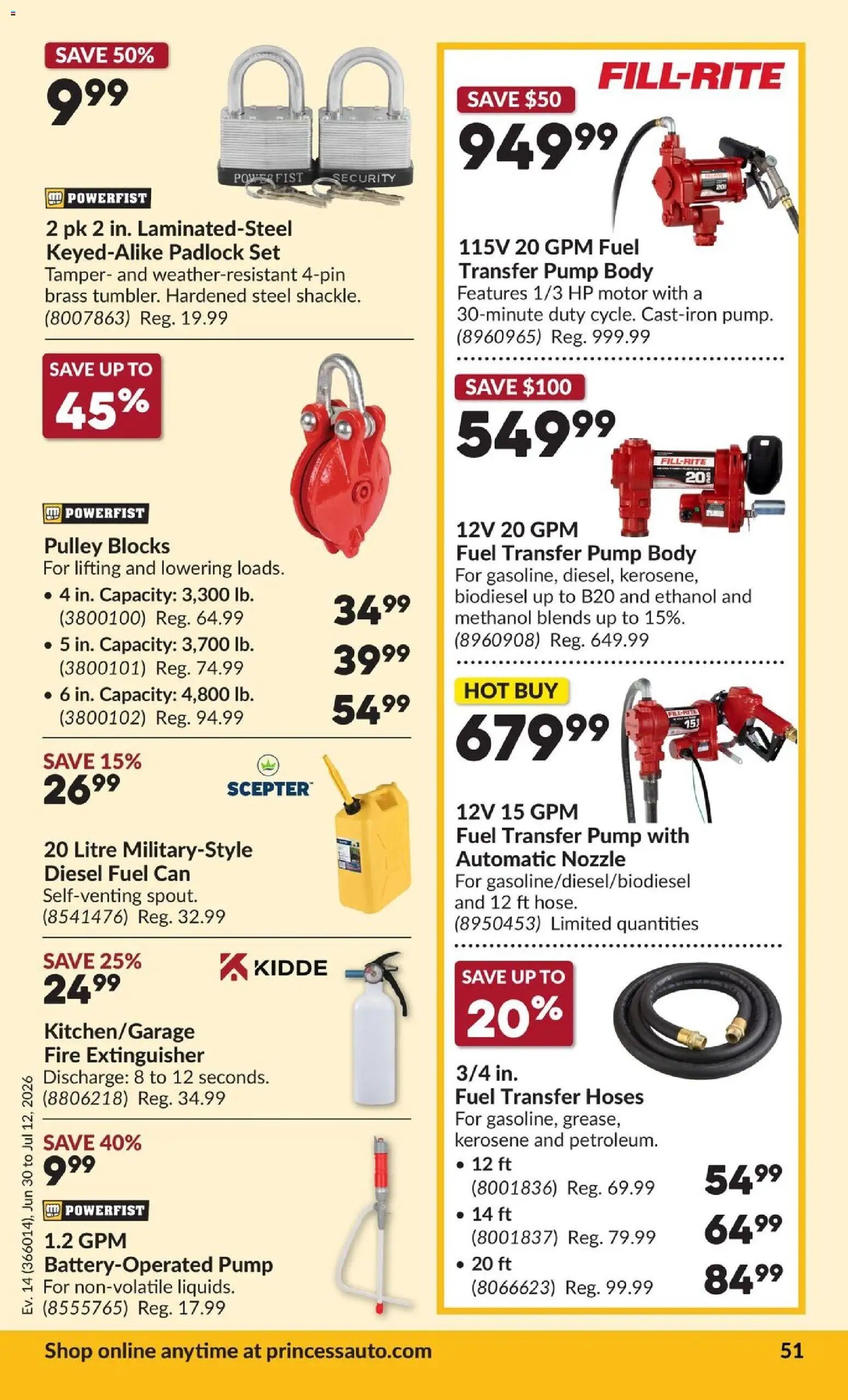 Princess Auto flyer - 2 Week Sale!