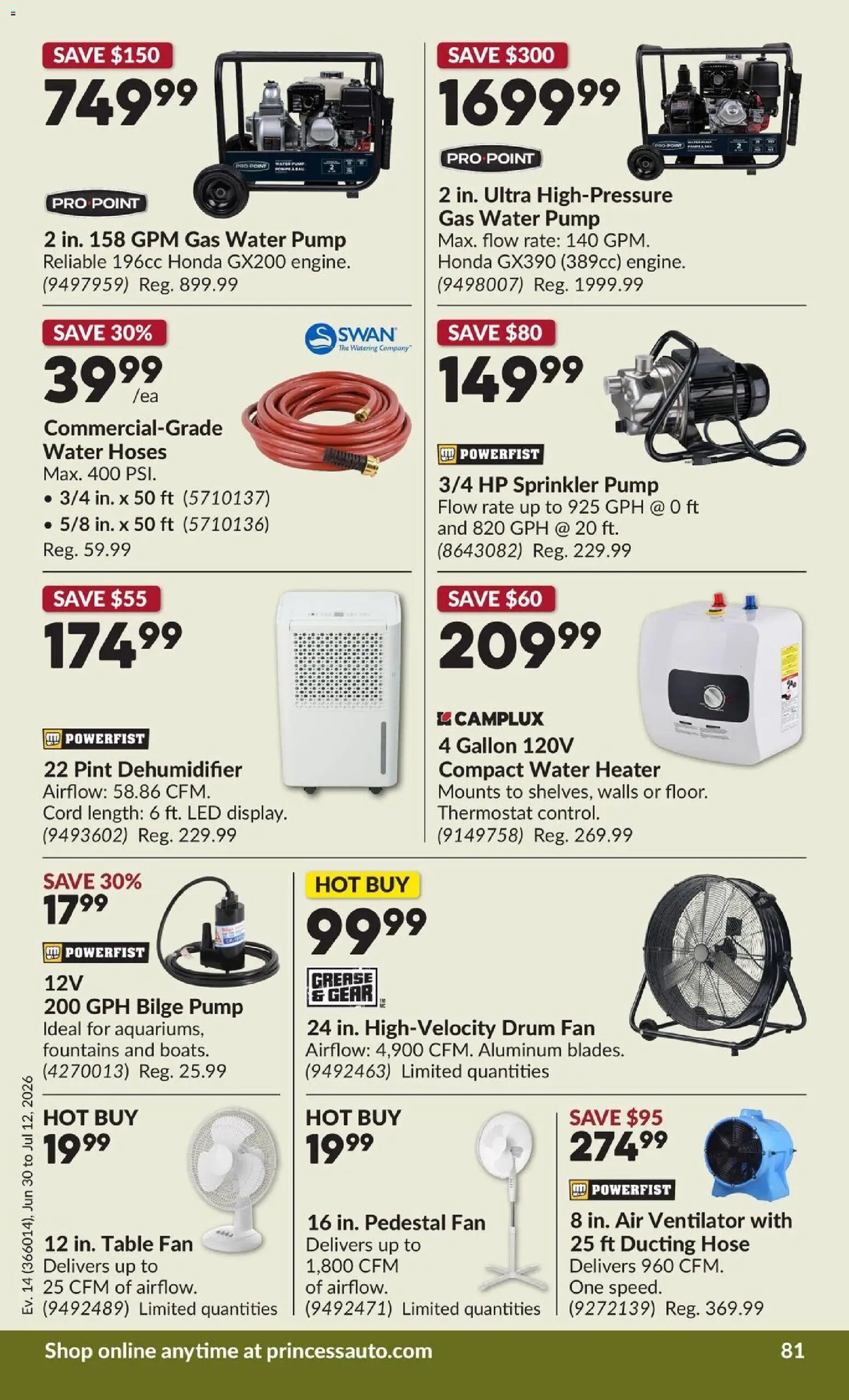 Princess Auto flyer - 2 Week Sale!