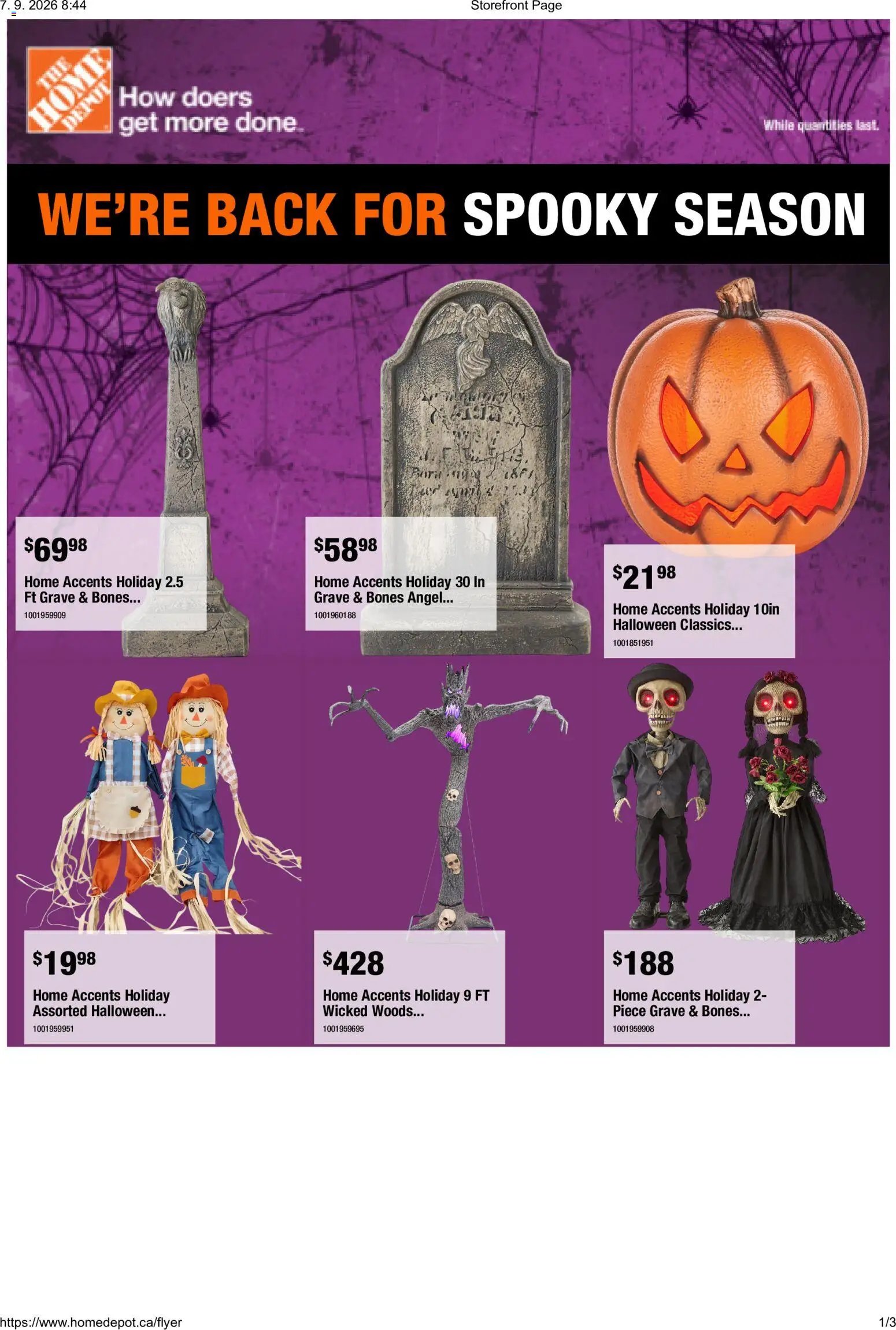 Home Depot - Halloween flyer