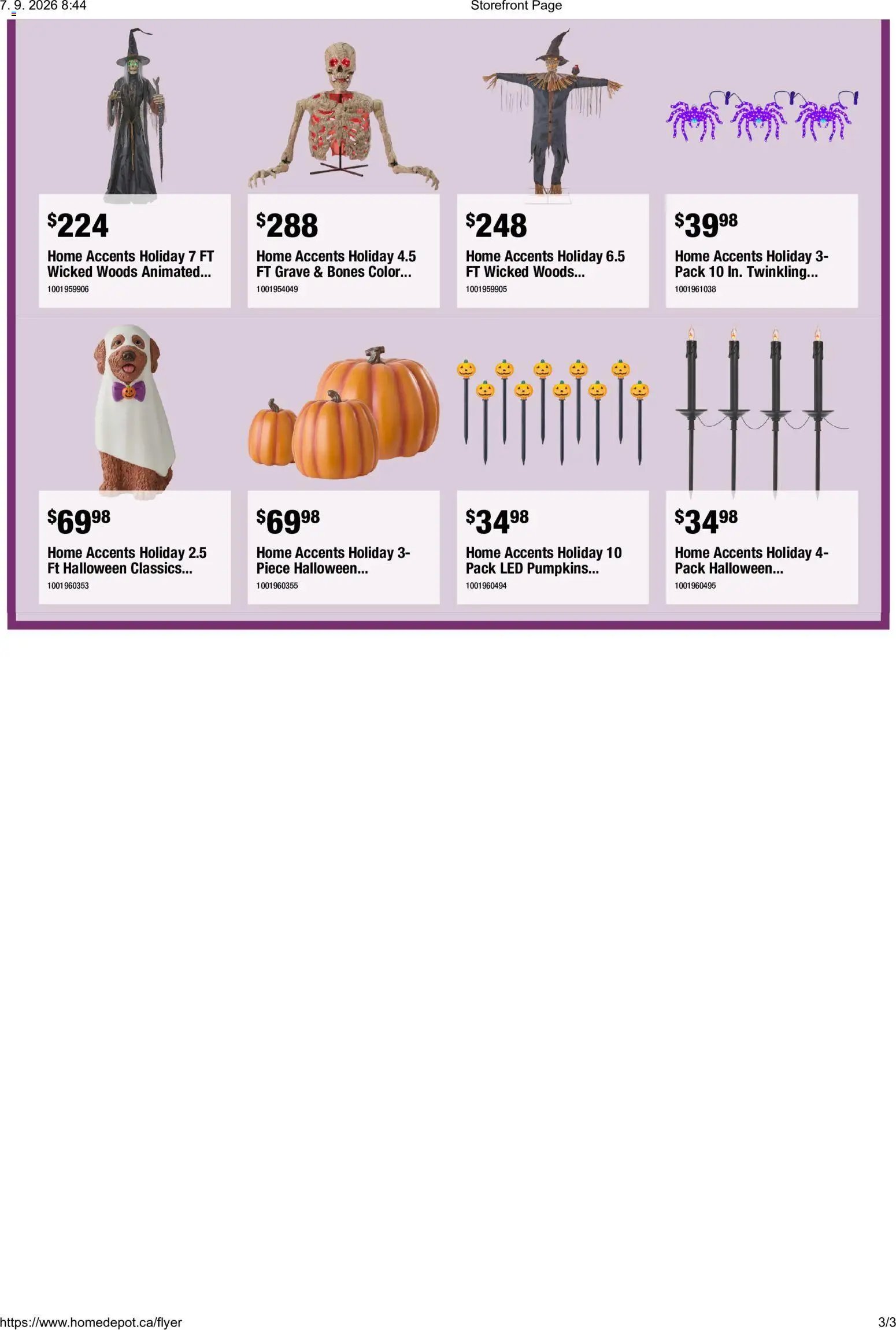 Home Depot - Halloween flyer
