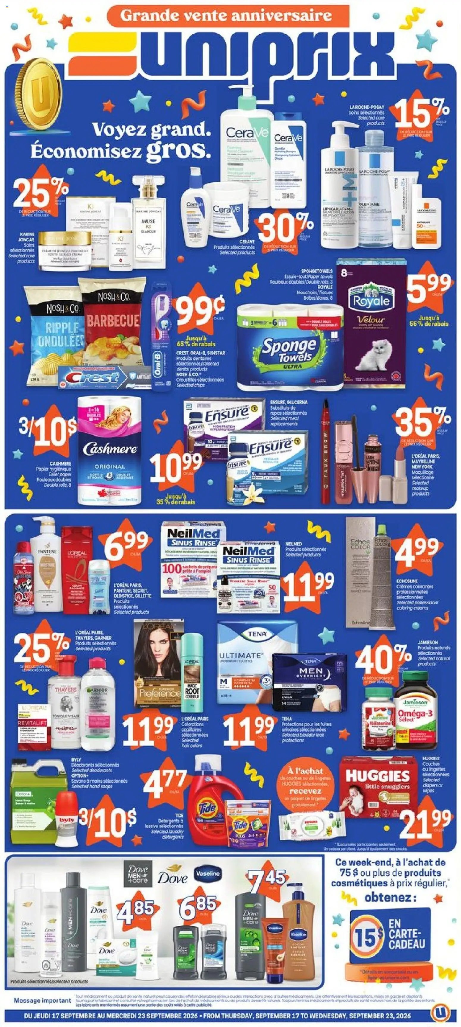 Uniprix weekly flyer / circulaire