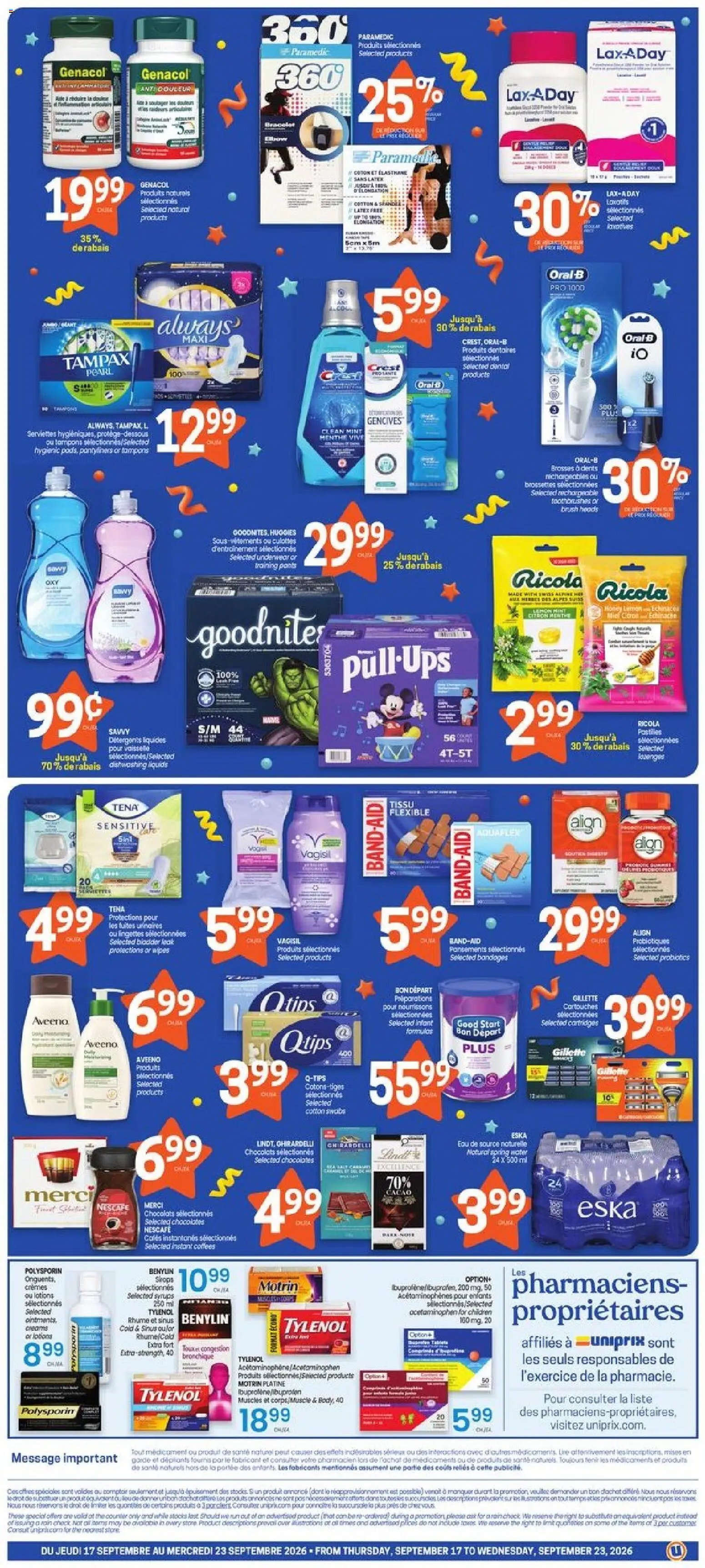Uniprix weekly flyer / circulaire