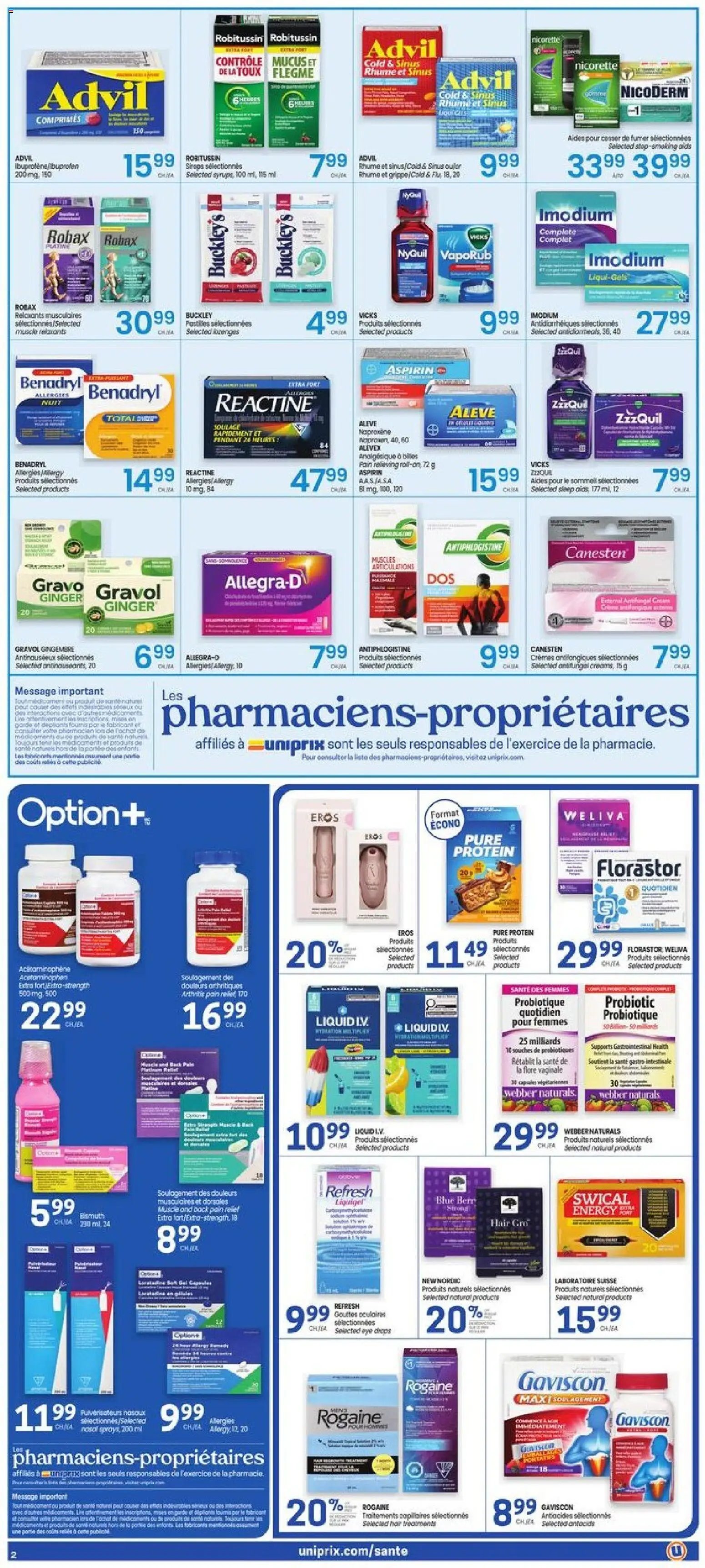 Uniprix weekly flyer / circulaire