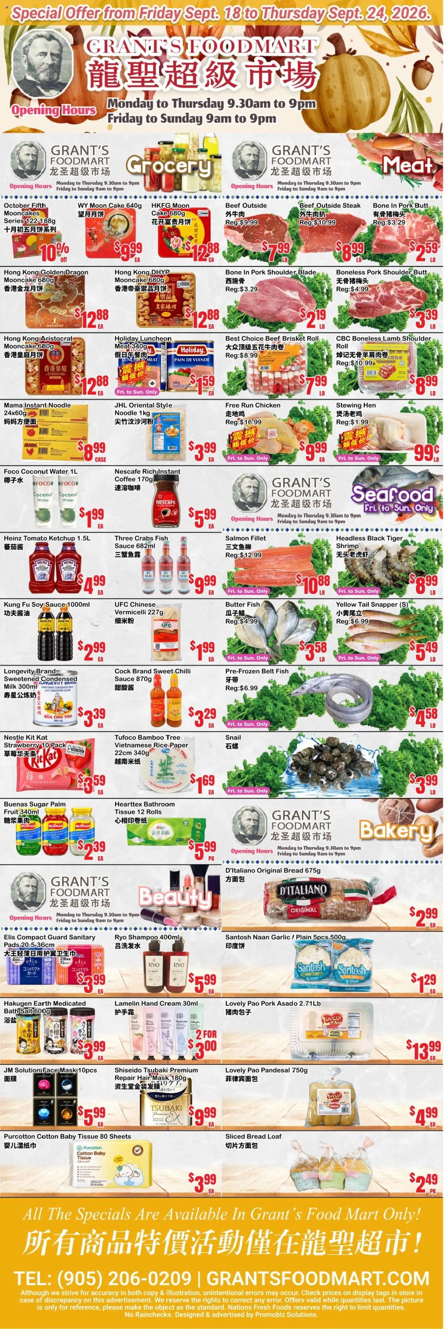 Oceans weekly flyer - Grant’s Foodmart