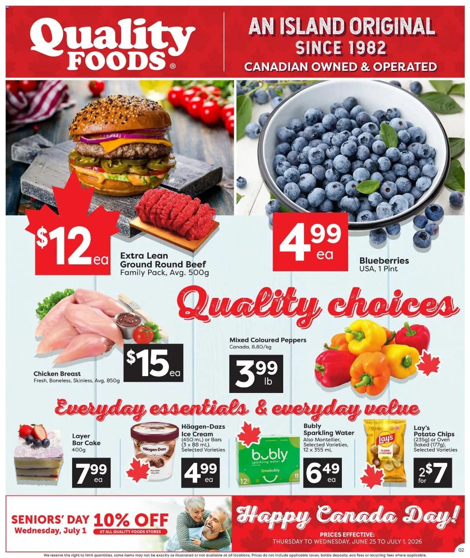 Quality Foods weekly flyer / circulaire