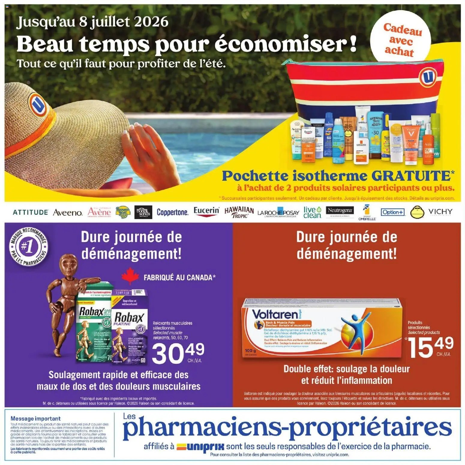 Uniprix weekly flyer / circulaire