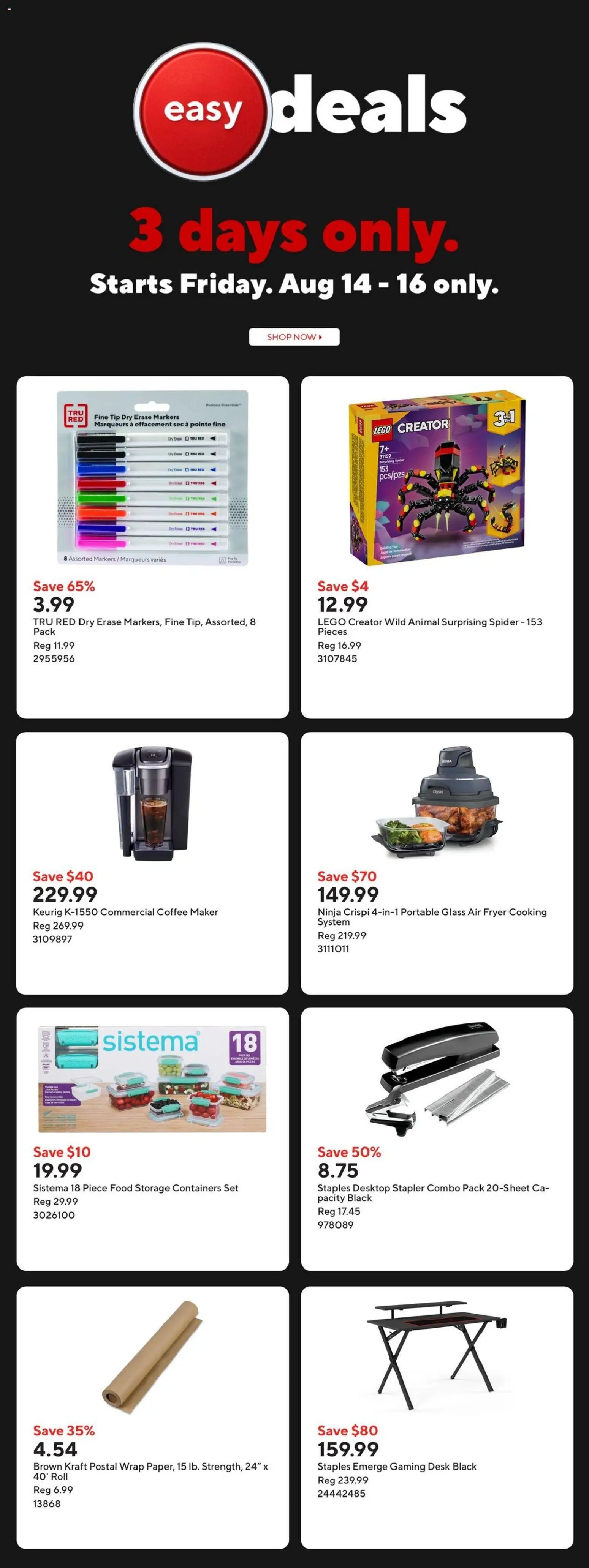 Staples weekly flyer / circulaire