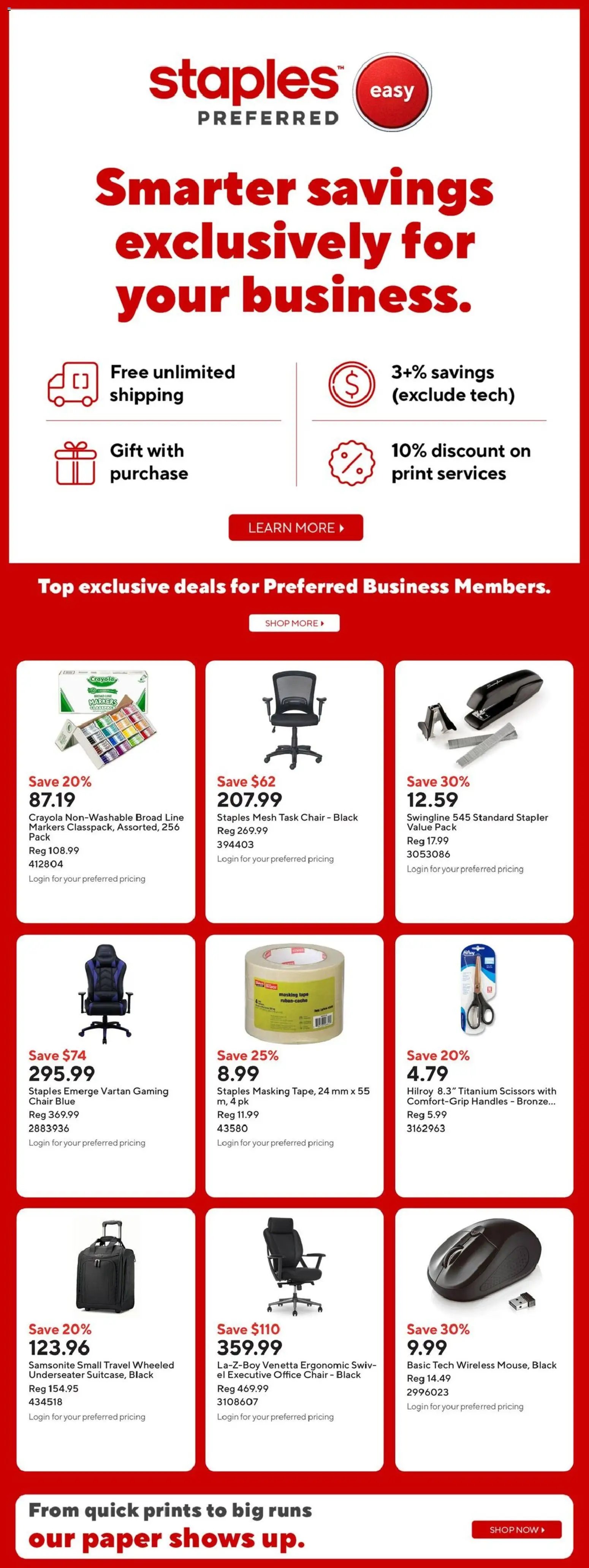 Staples weekly flyer / circulaire