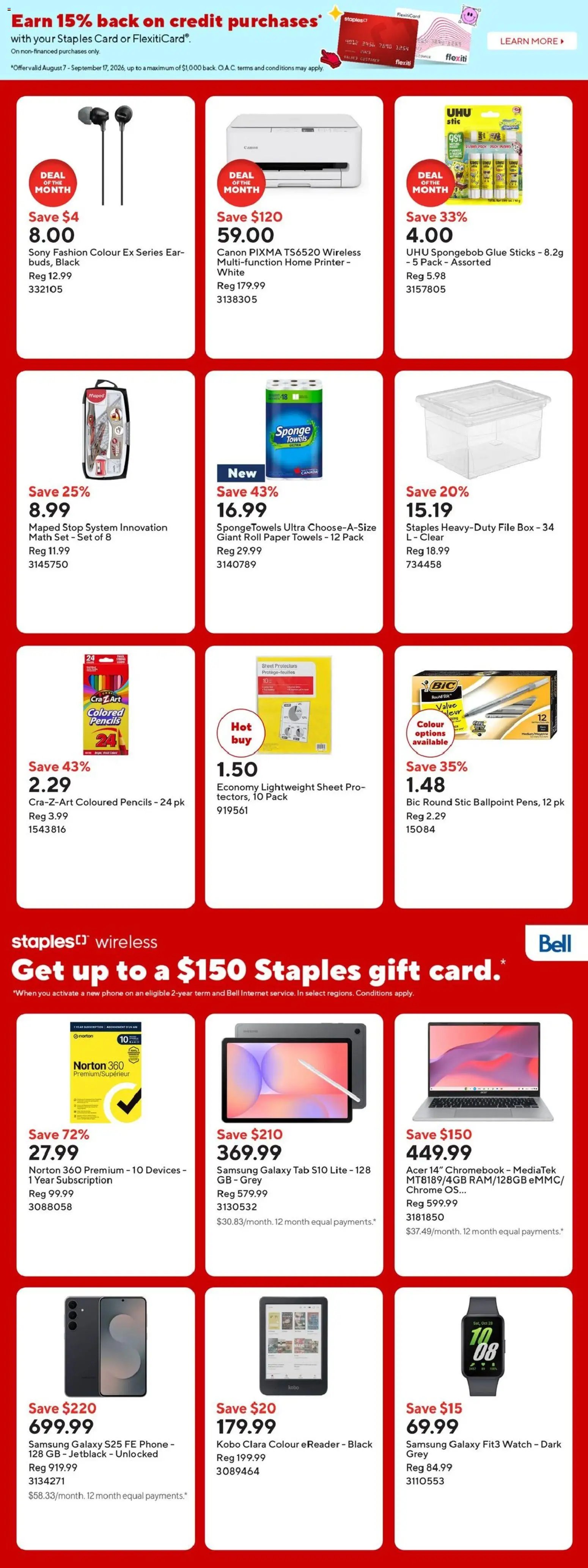 Staples weekly flyer / circulaire