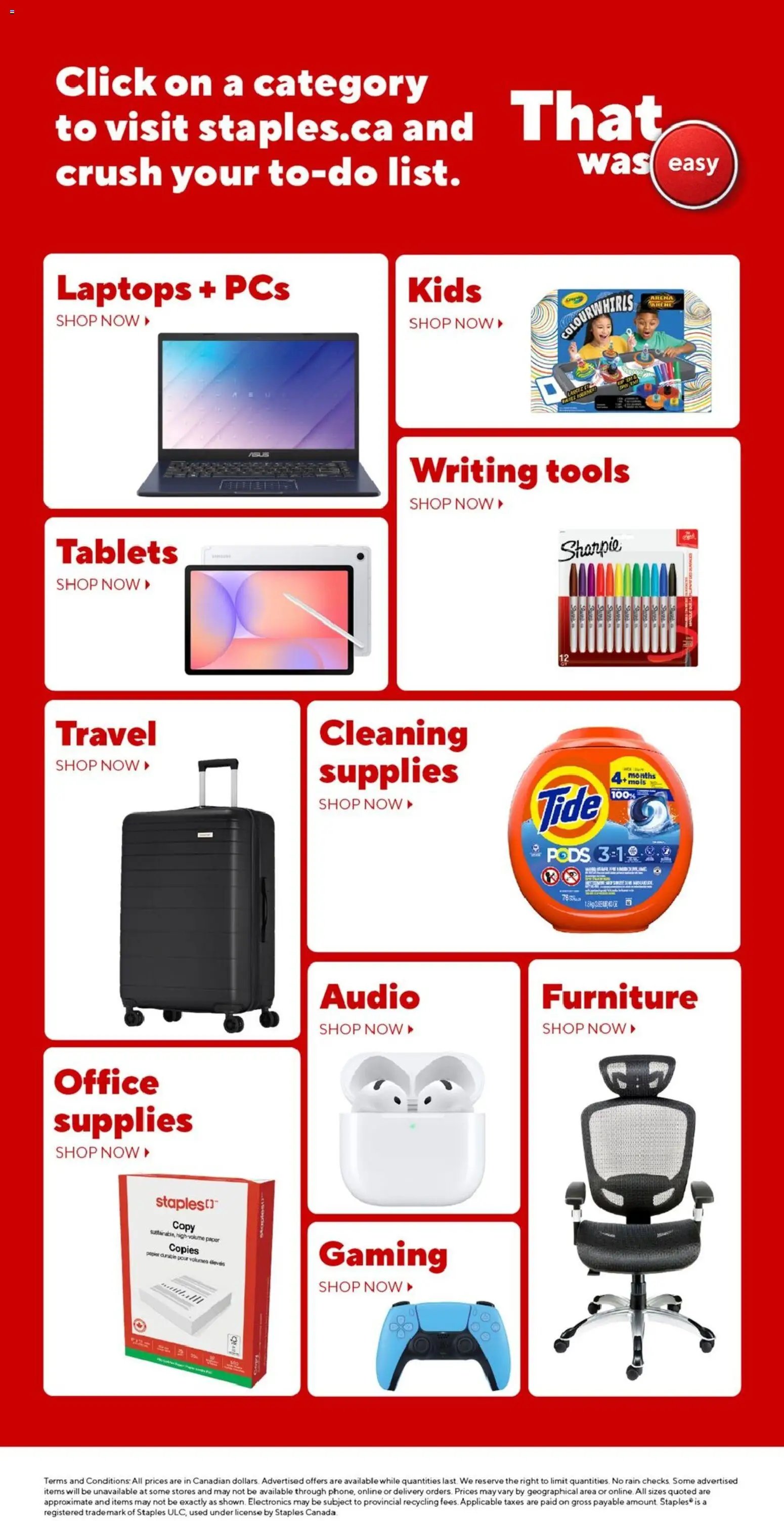 Staples weekly flyer / circulaire
