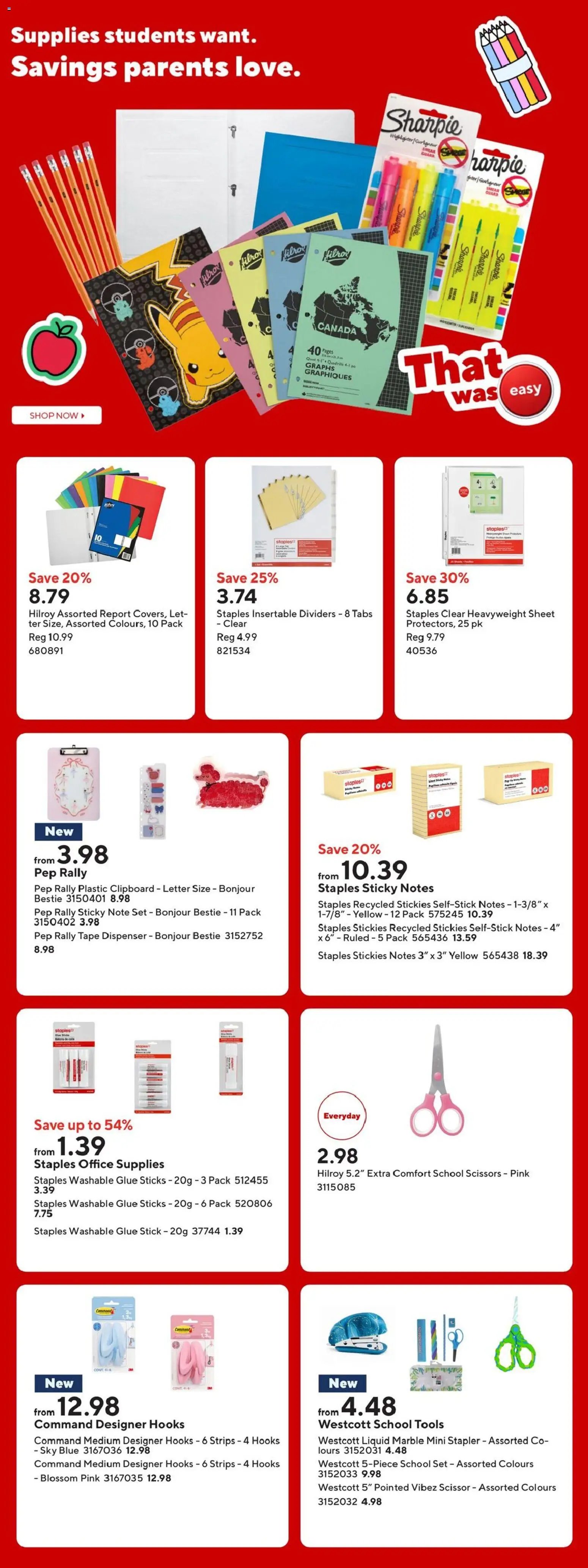 Staples weekly flyer / circulaire