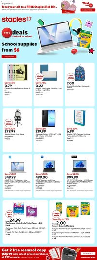 Staples weekly flyer / circulaire