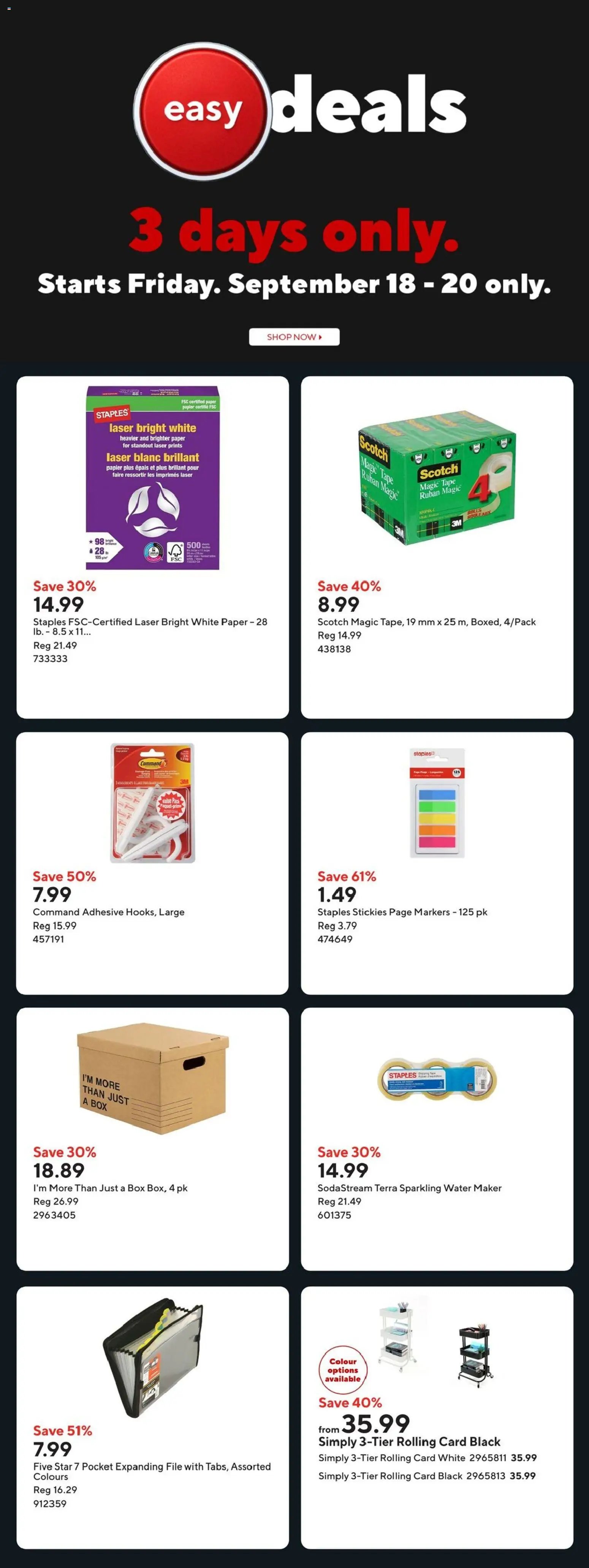 Staples weekly flyer