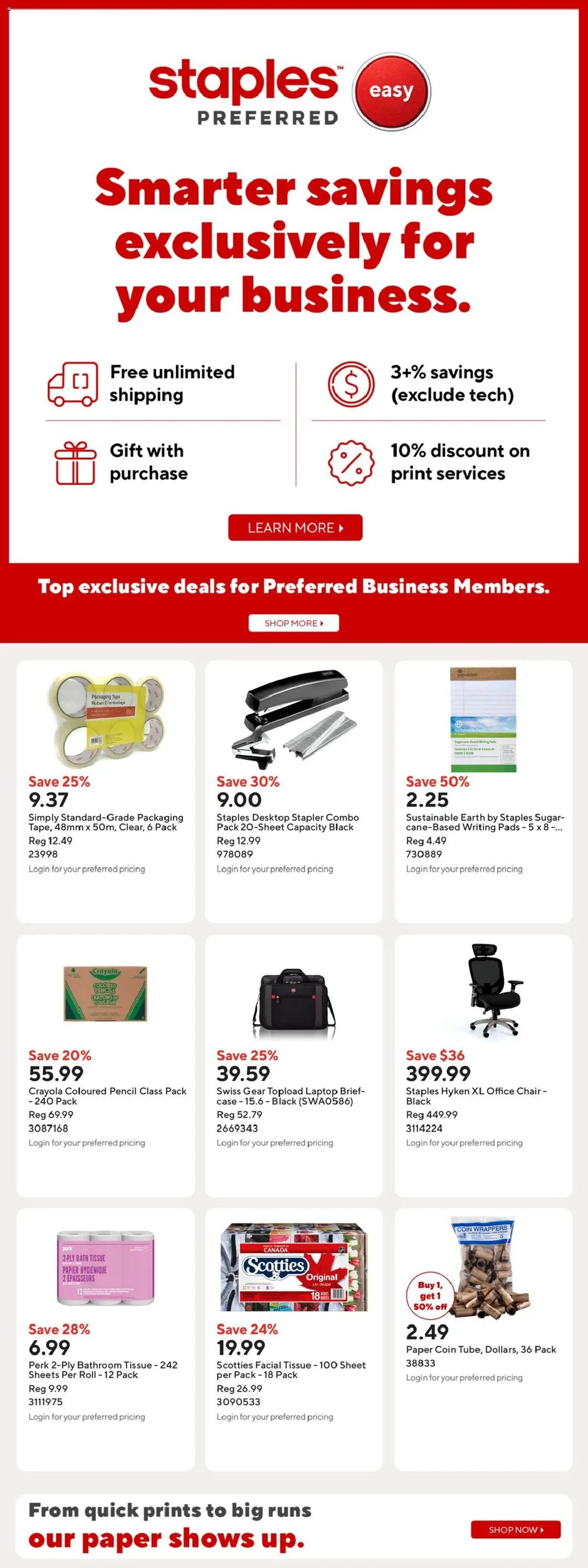 Staples weekly flyer