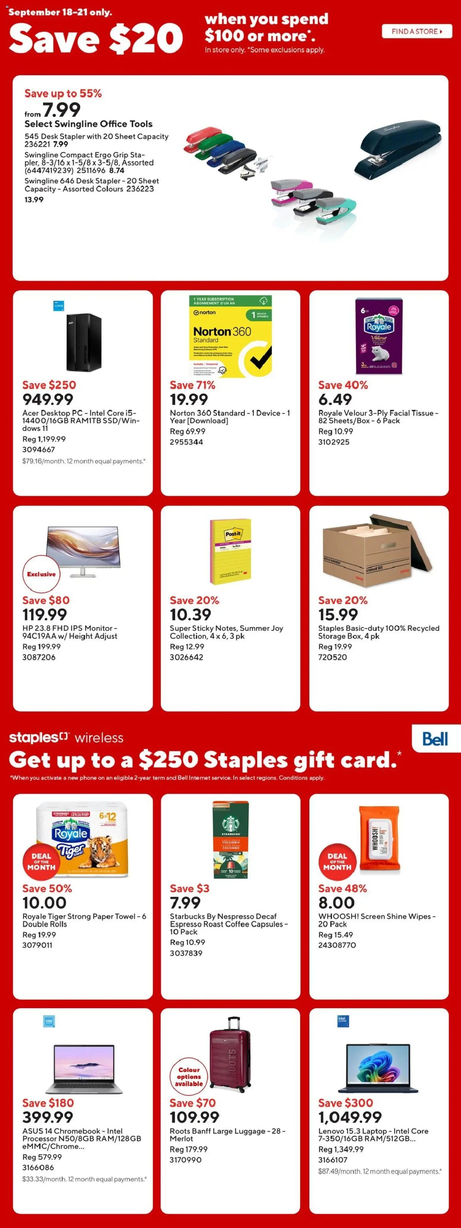 Staples weekly flyer