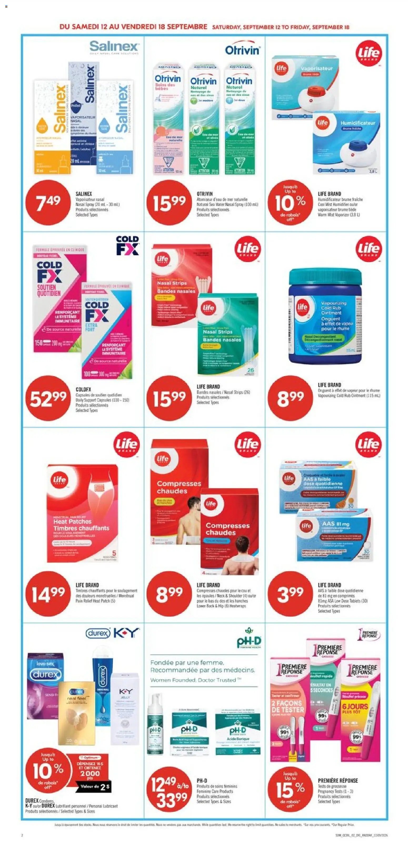 Pharmaprix weekly flyer / circulaire