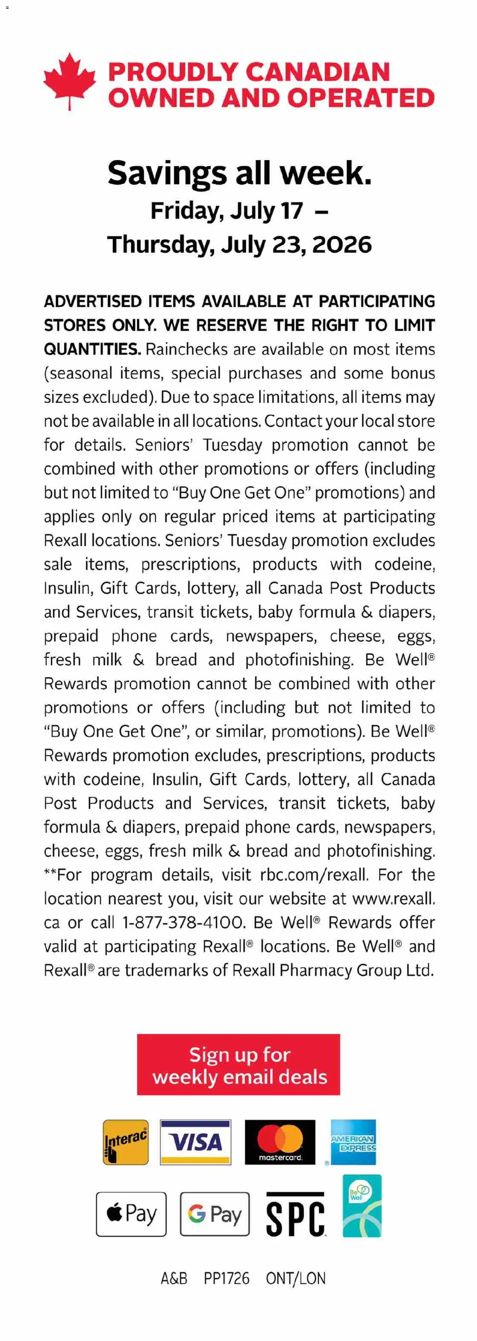 Rexall weekly flyer / circulaire