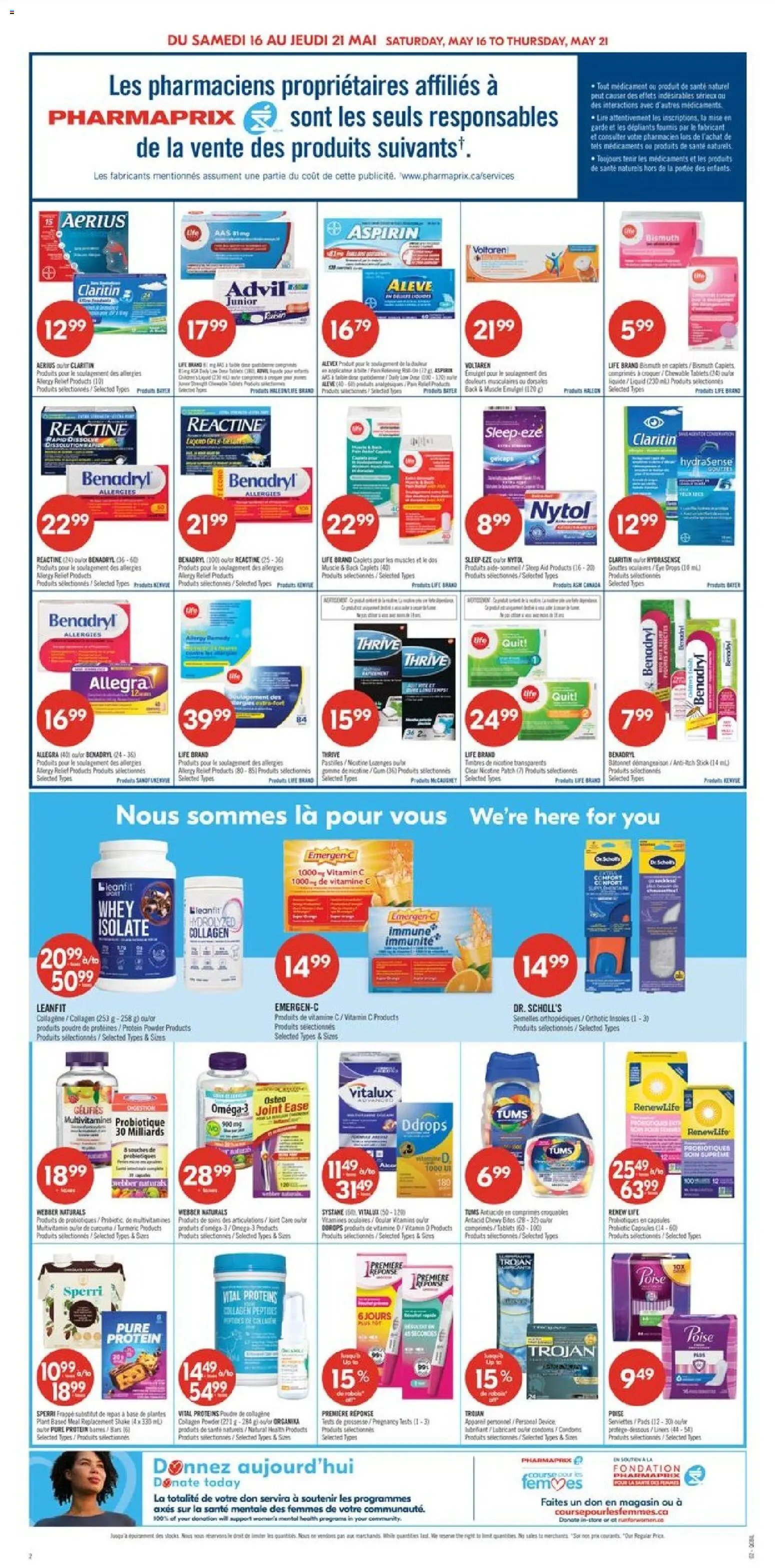Pharmaprix weekly flyer / circulaire