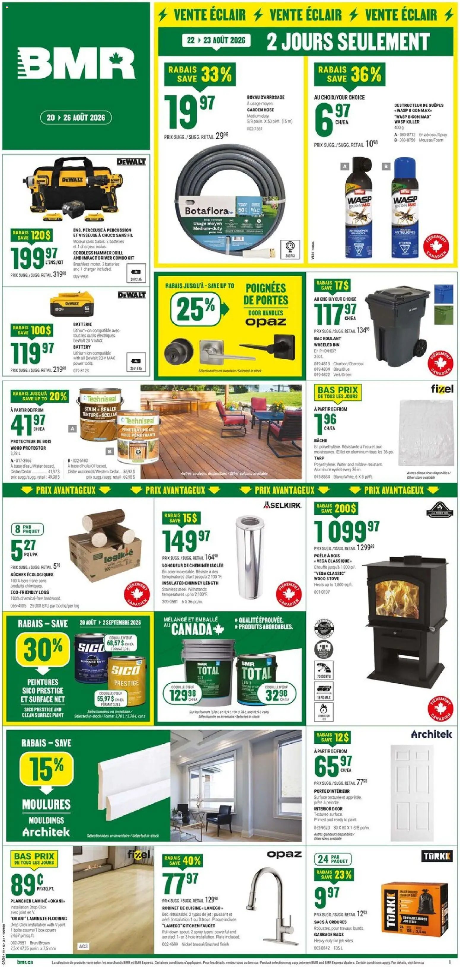 BMR weekly flyer / circulaire
