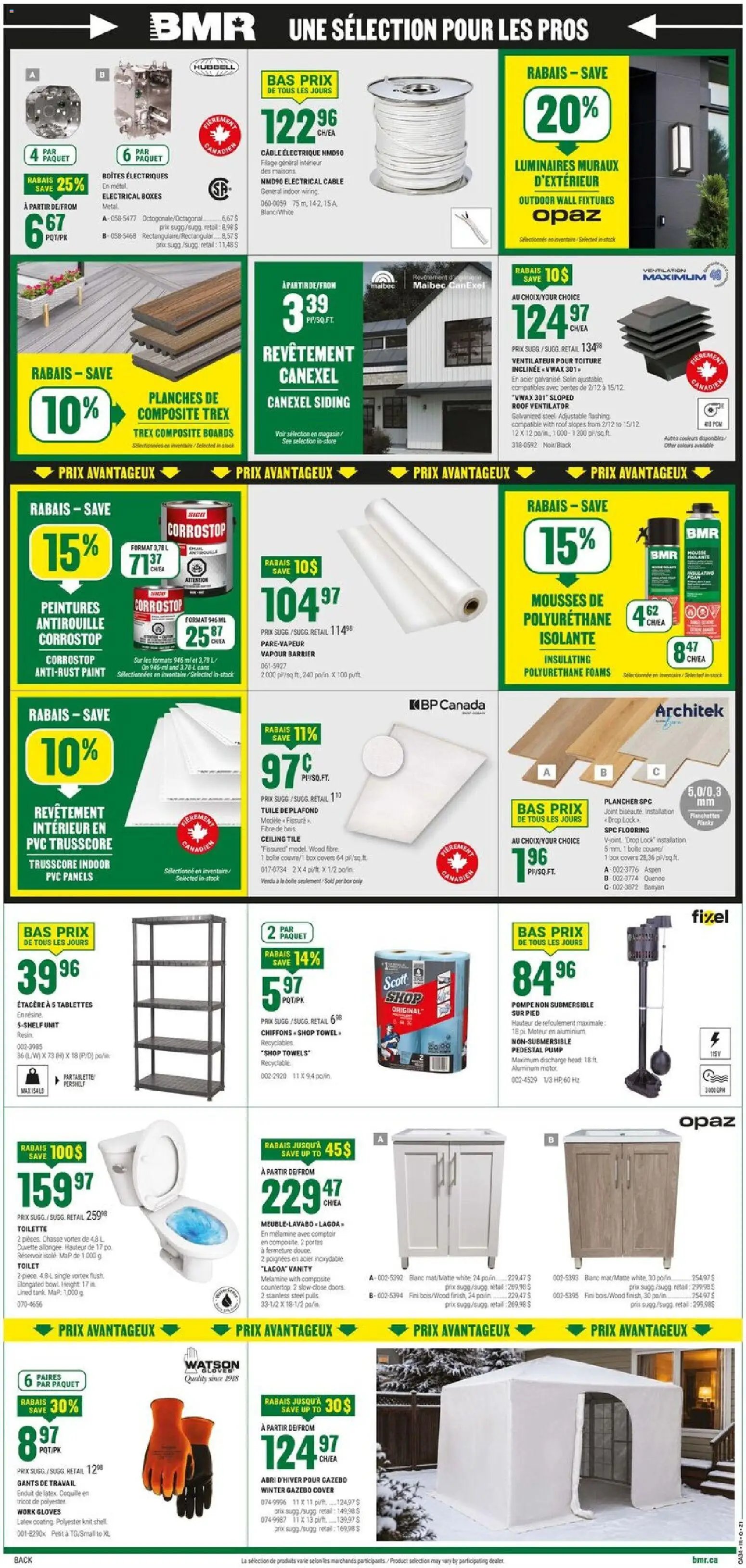 BMR weekly flyer / circulaire