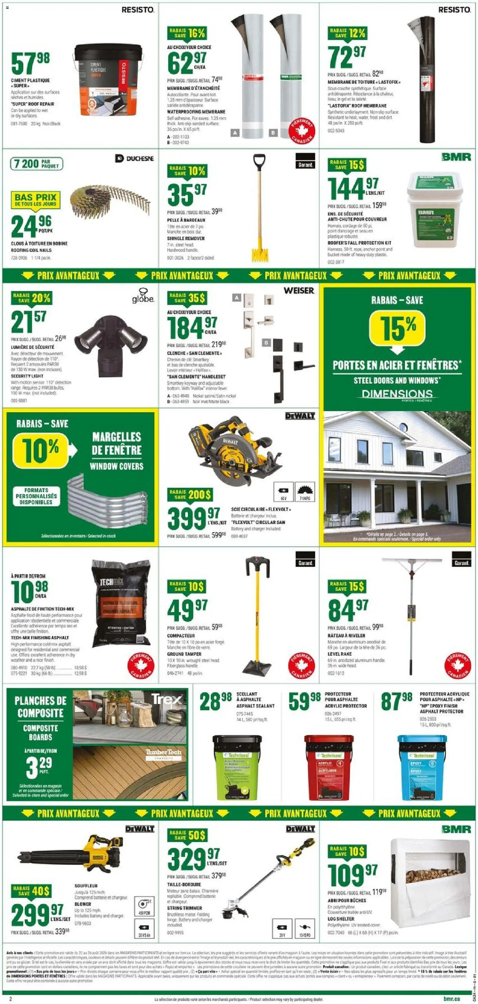 BMR weekly flyer / circulaire