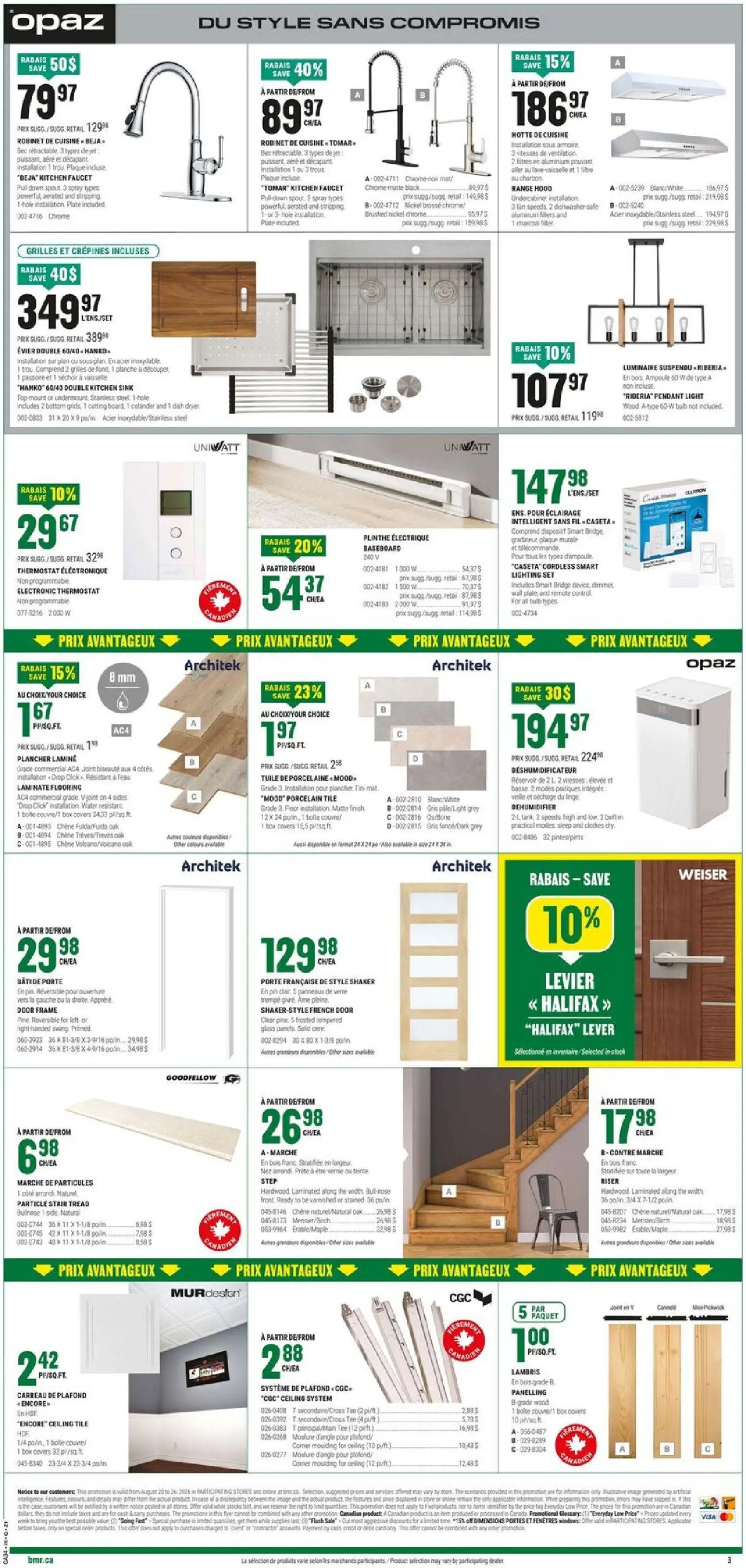 BMR weekly flyer / circulaire