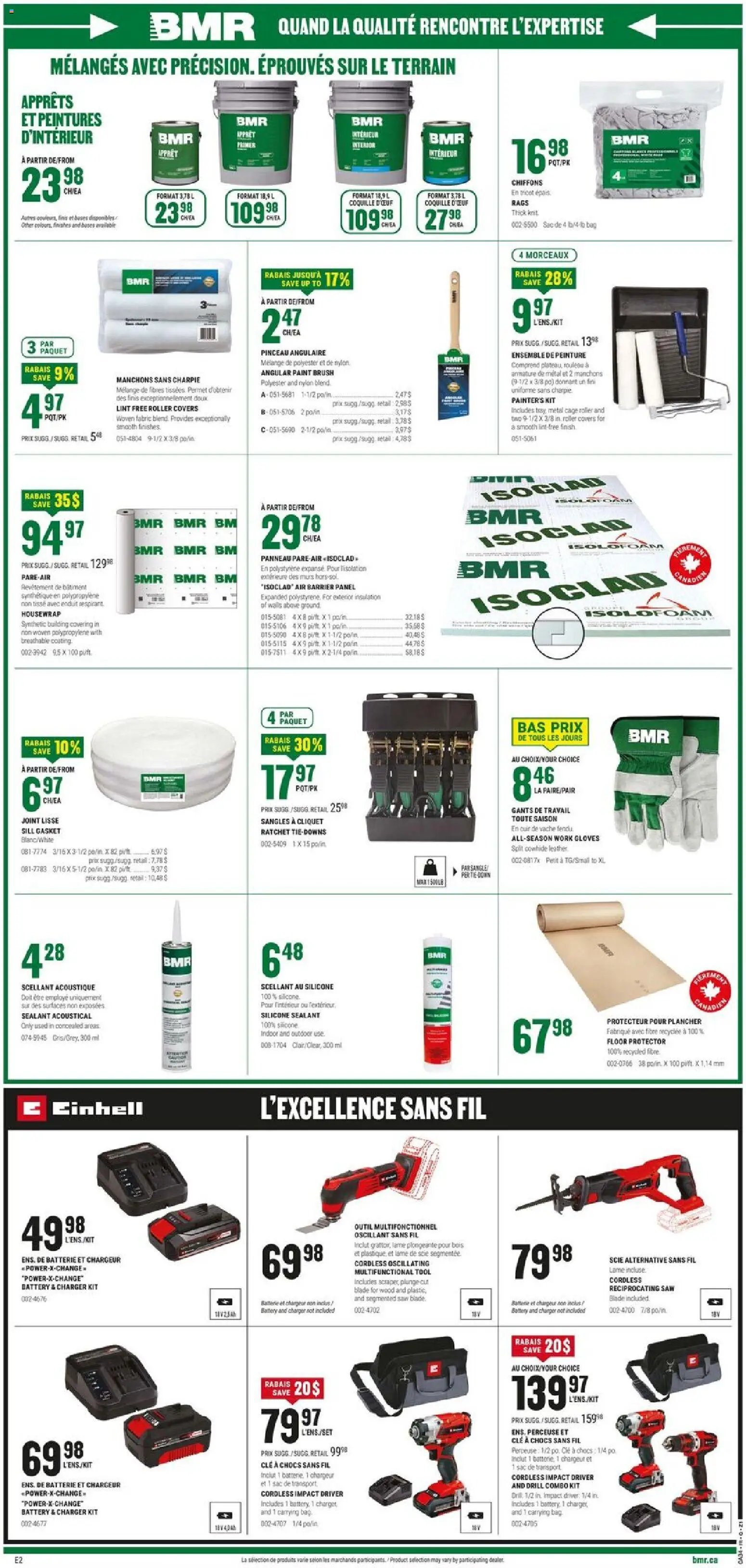BMR weekly flyer / circulaire