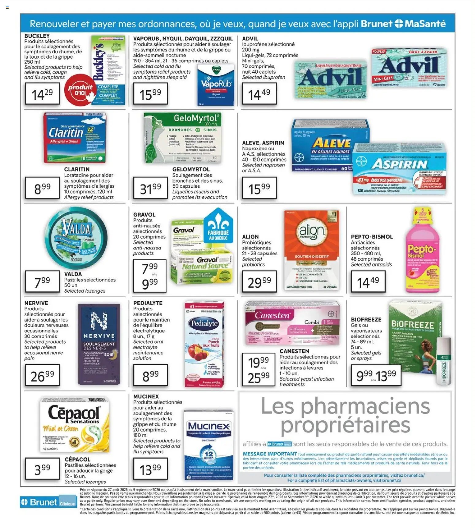 Brunet flyer - Clinique