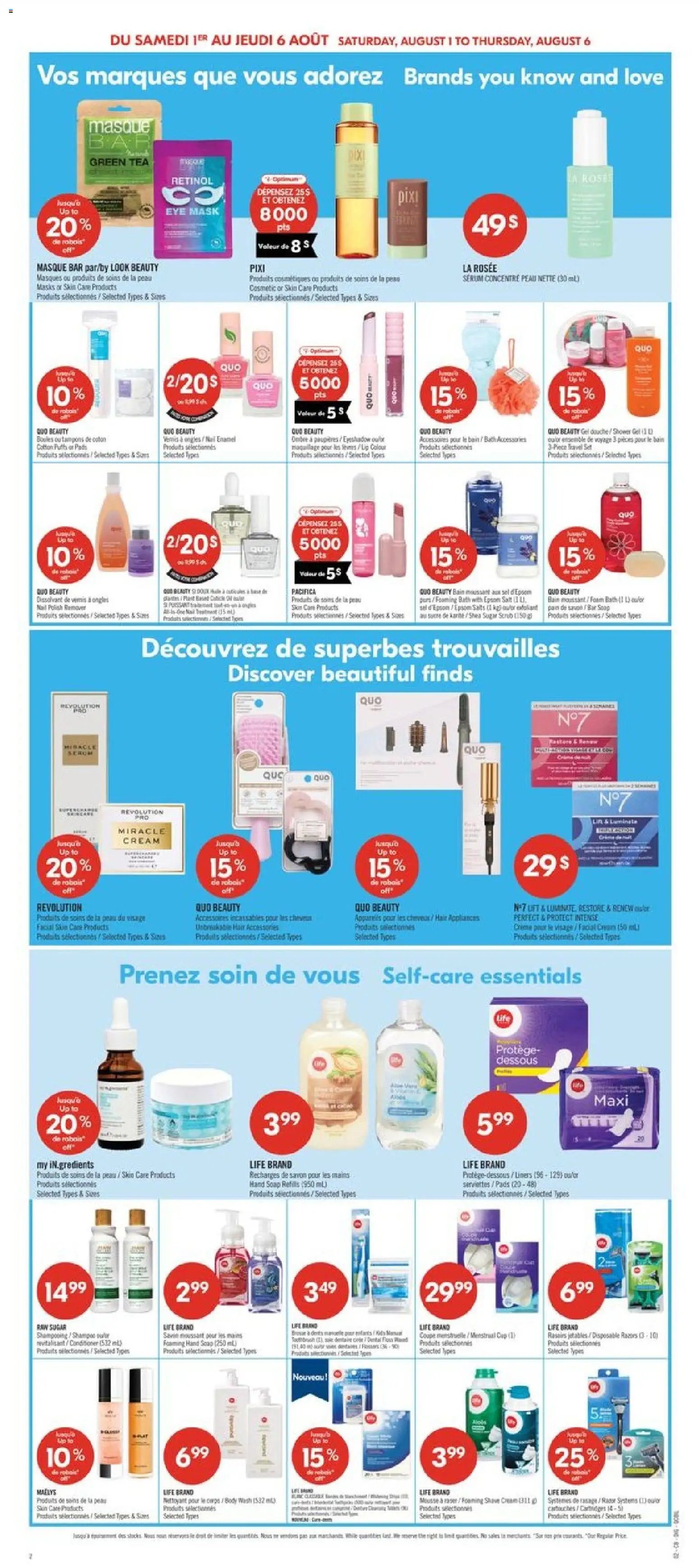 Pharmaprix weekly flyer / circulaire