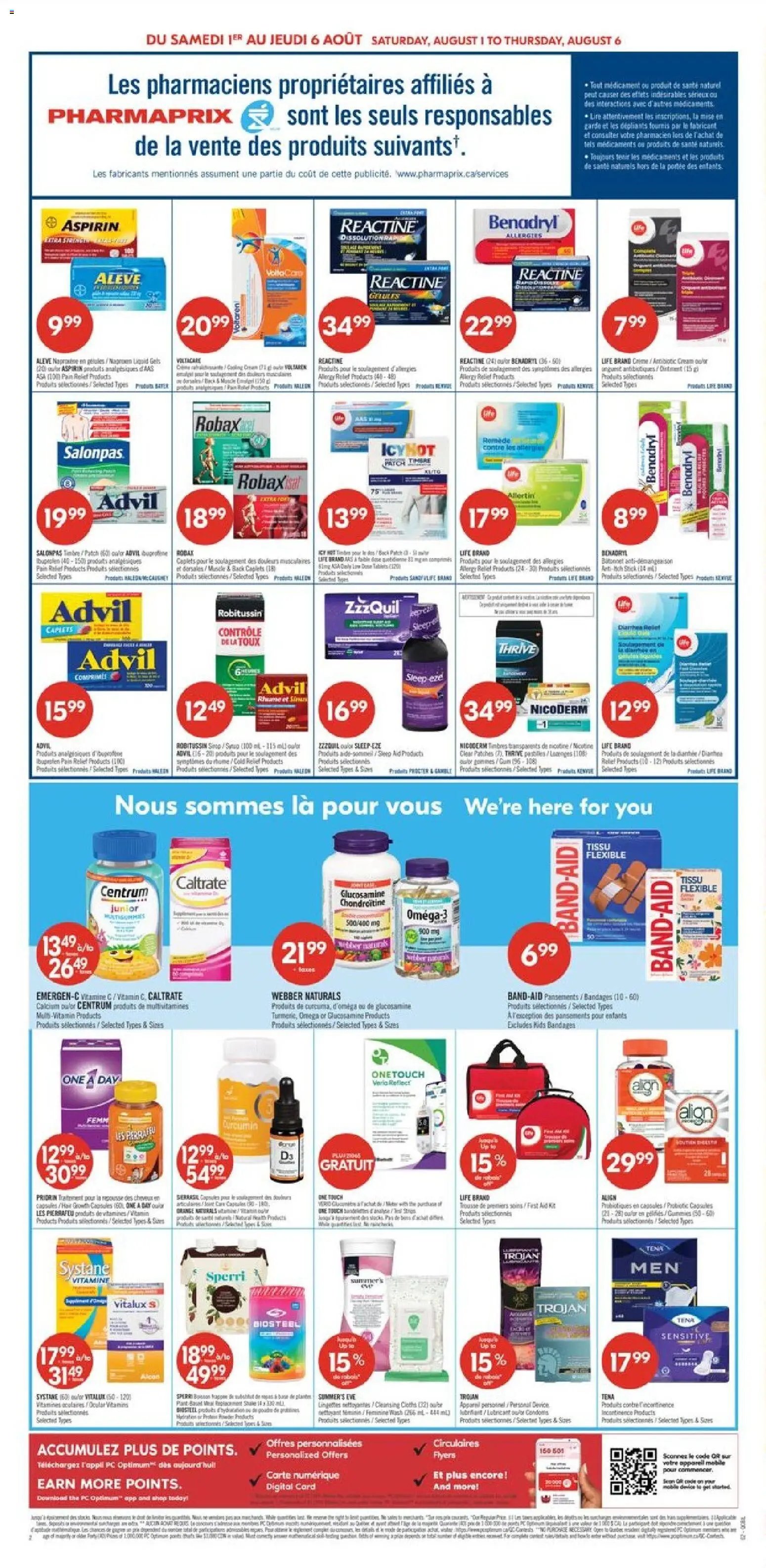 Pharmaprix weekly flyer / circulaire