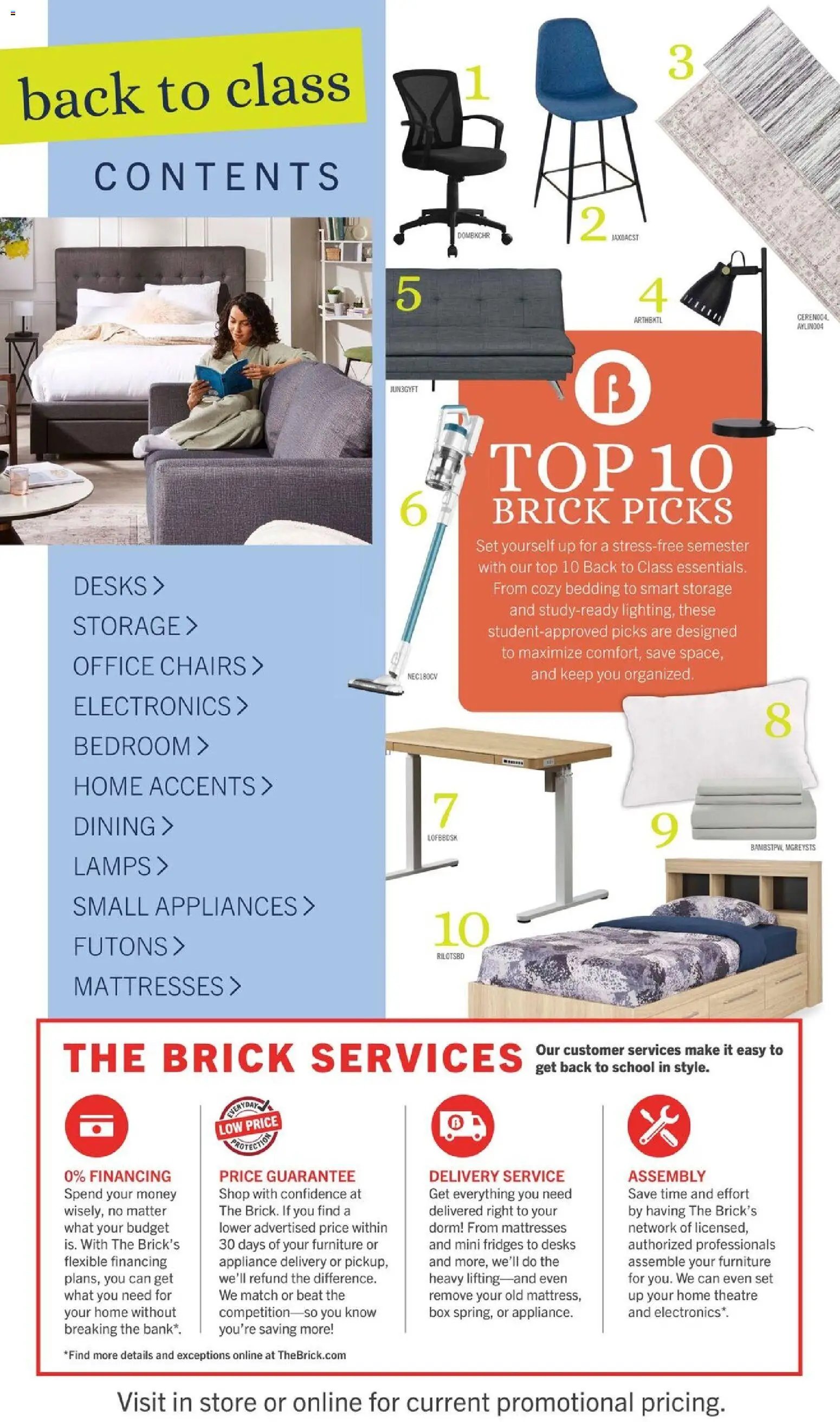 The Brick flyer - Back to class