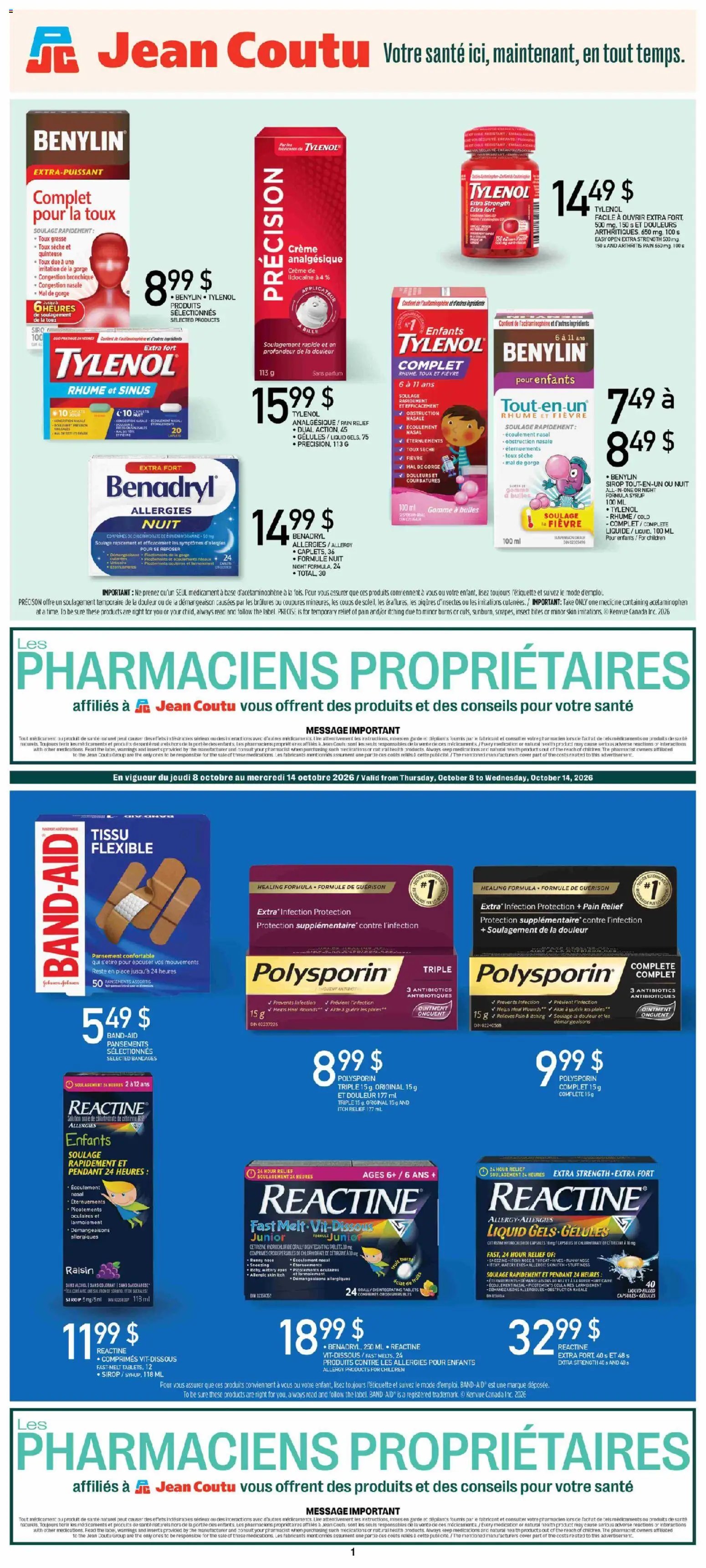 Jean Coutu circulaire - Encart Pharmacien