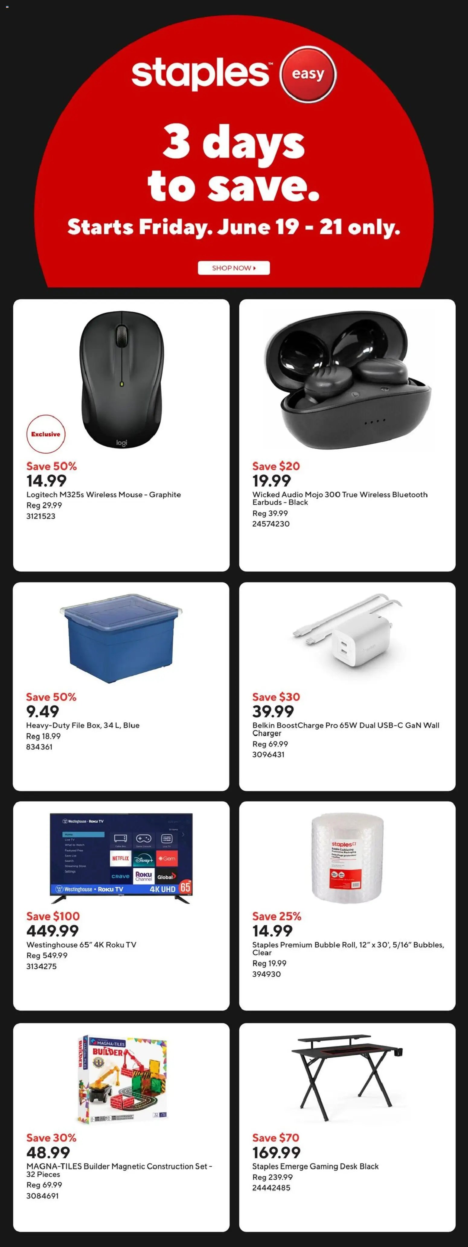 Staples weekly flyer / circulaire