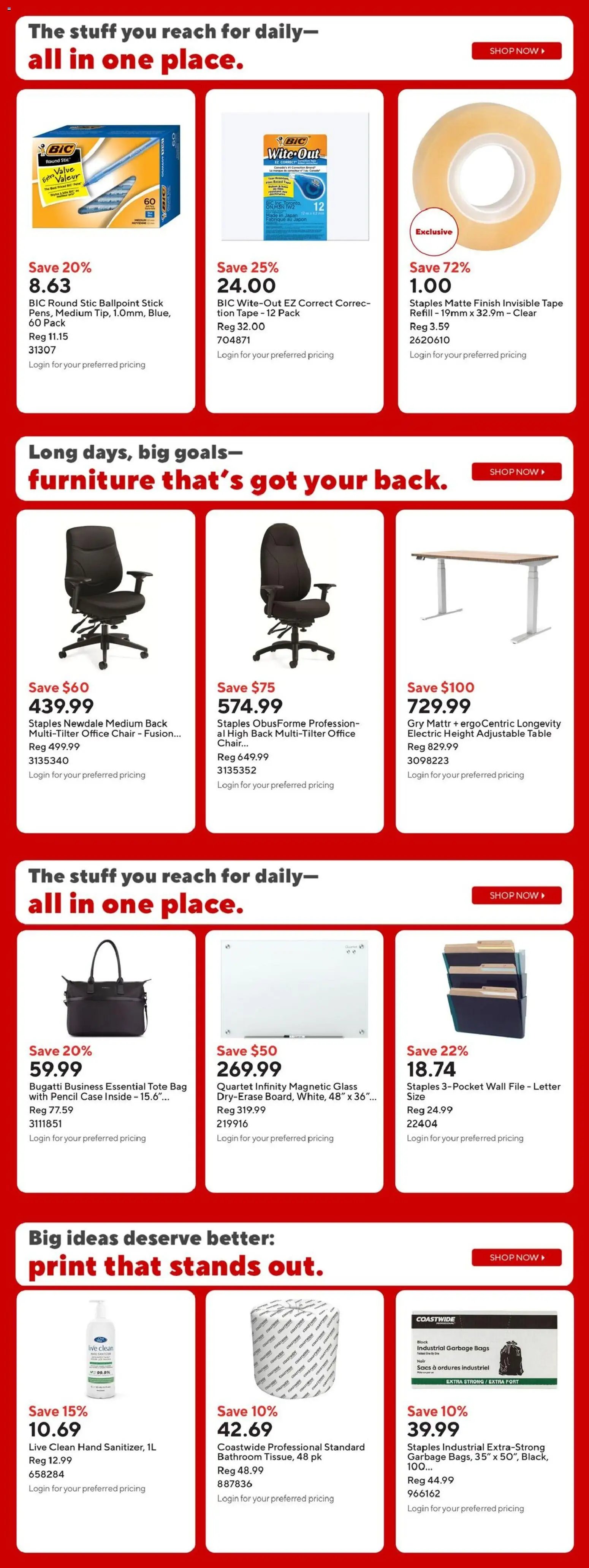 Staples weekly flyer / circulaire