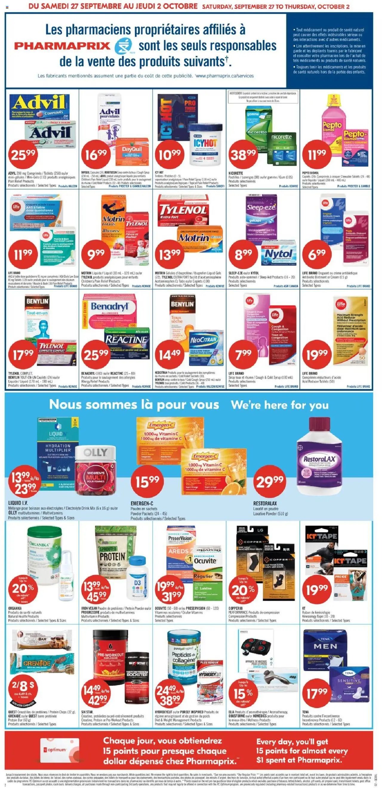 Pharmaprix weekly flyer / circulaire