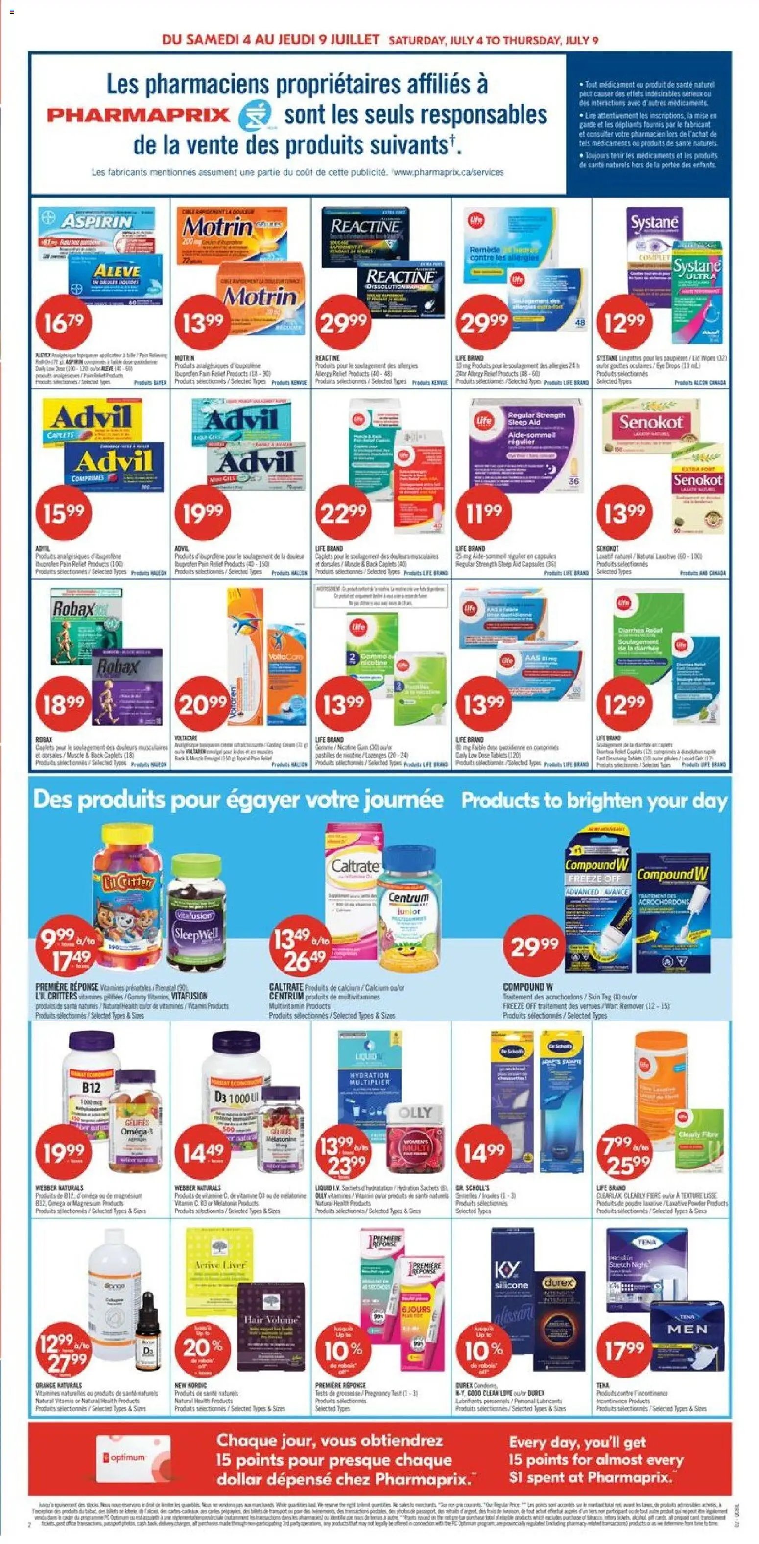 Pharmaprix weekly flyer / circulaire