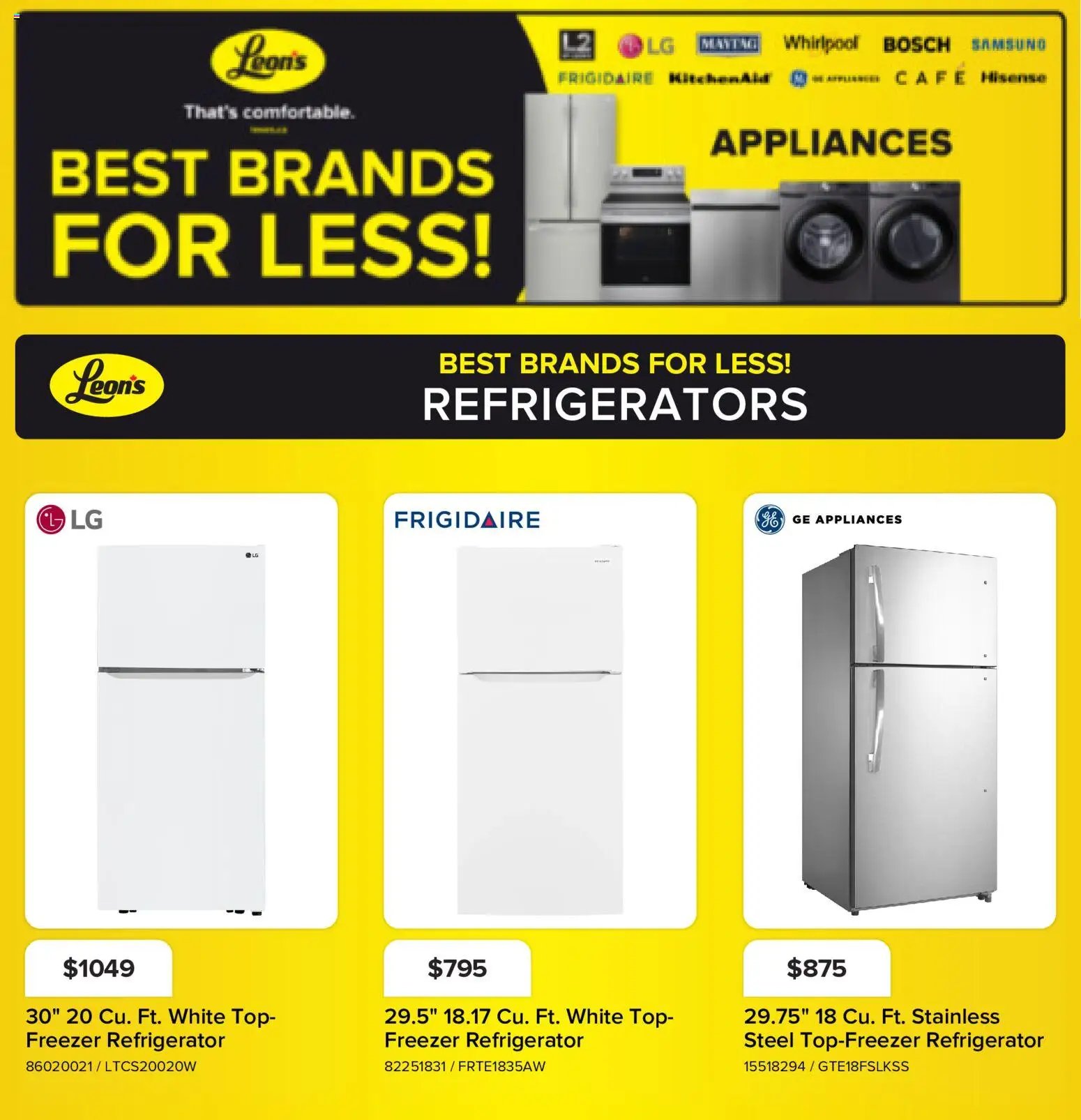 Leon's - BBFL appliances