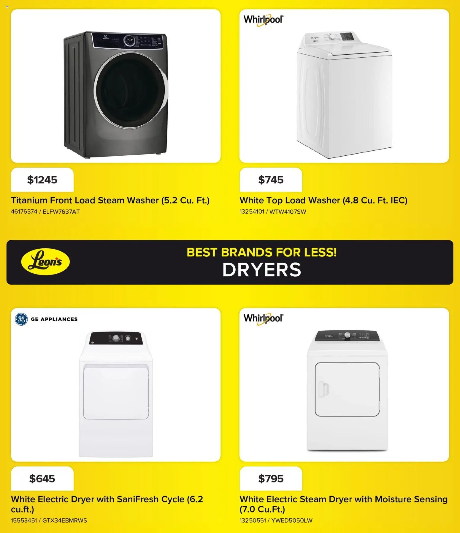 Leon's - BBFL appliances