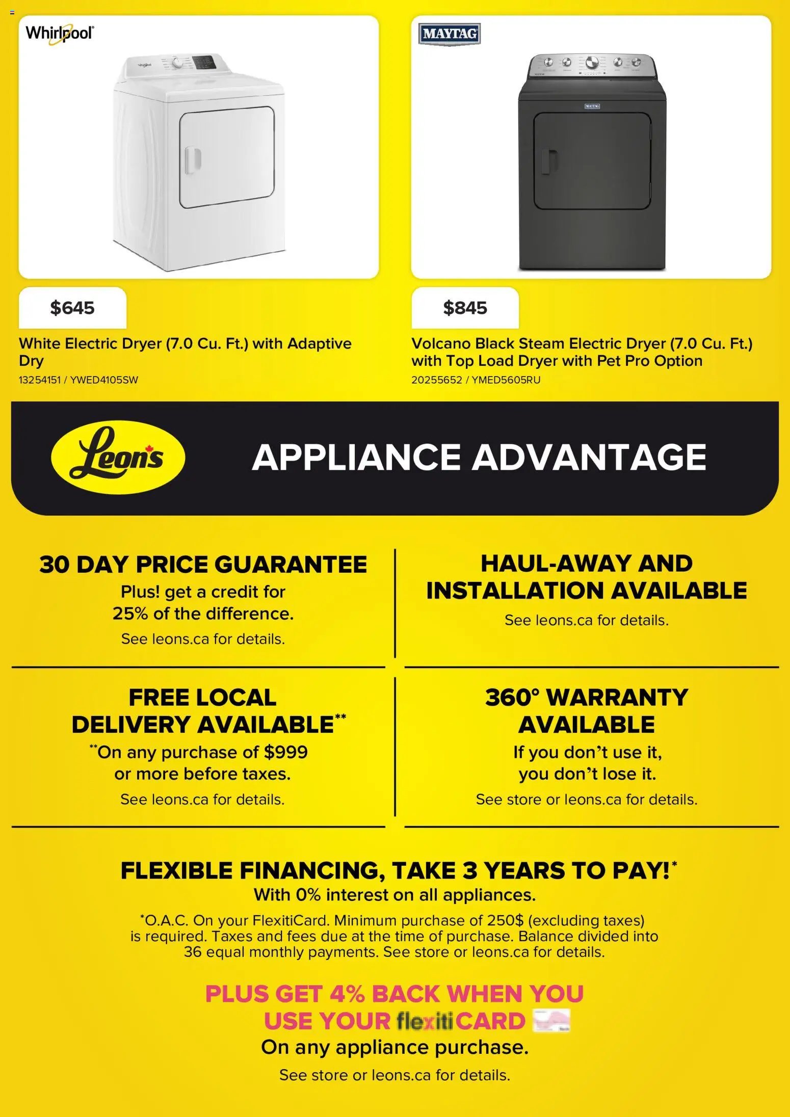 Leon's - BBFL appliances